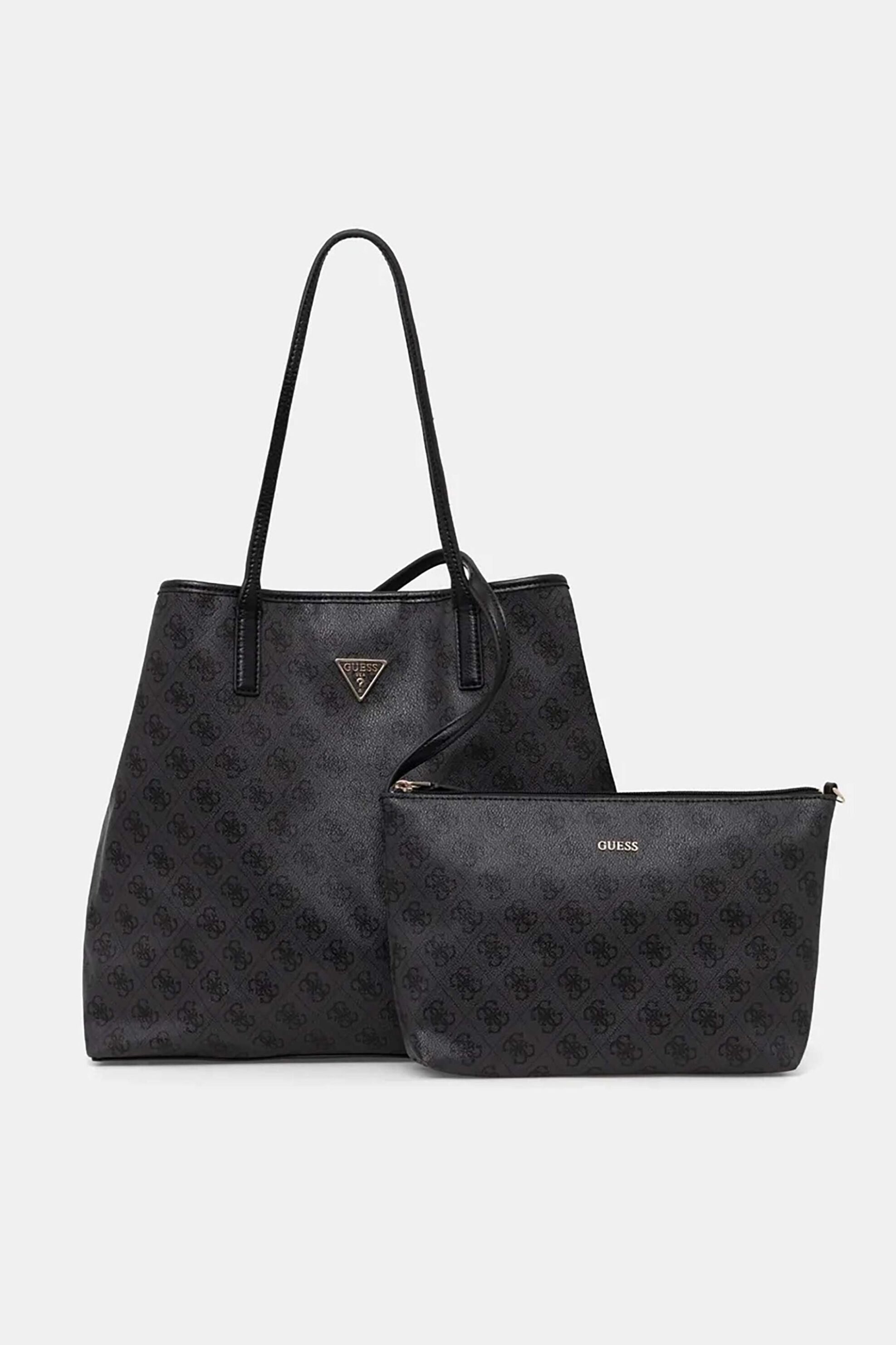 Guess γυναικεία τσάντα shopper με all-over logo print "Victtoria" | ONE SIZE