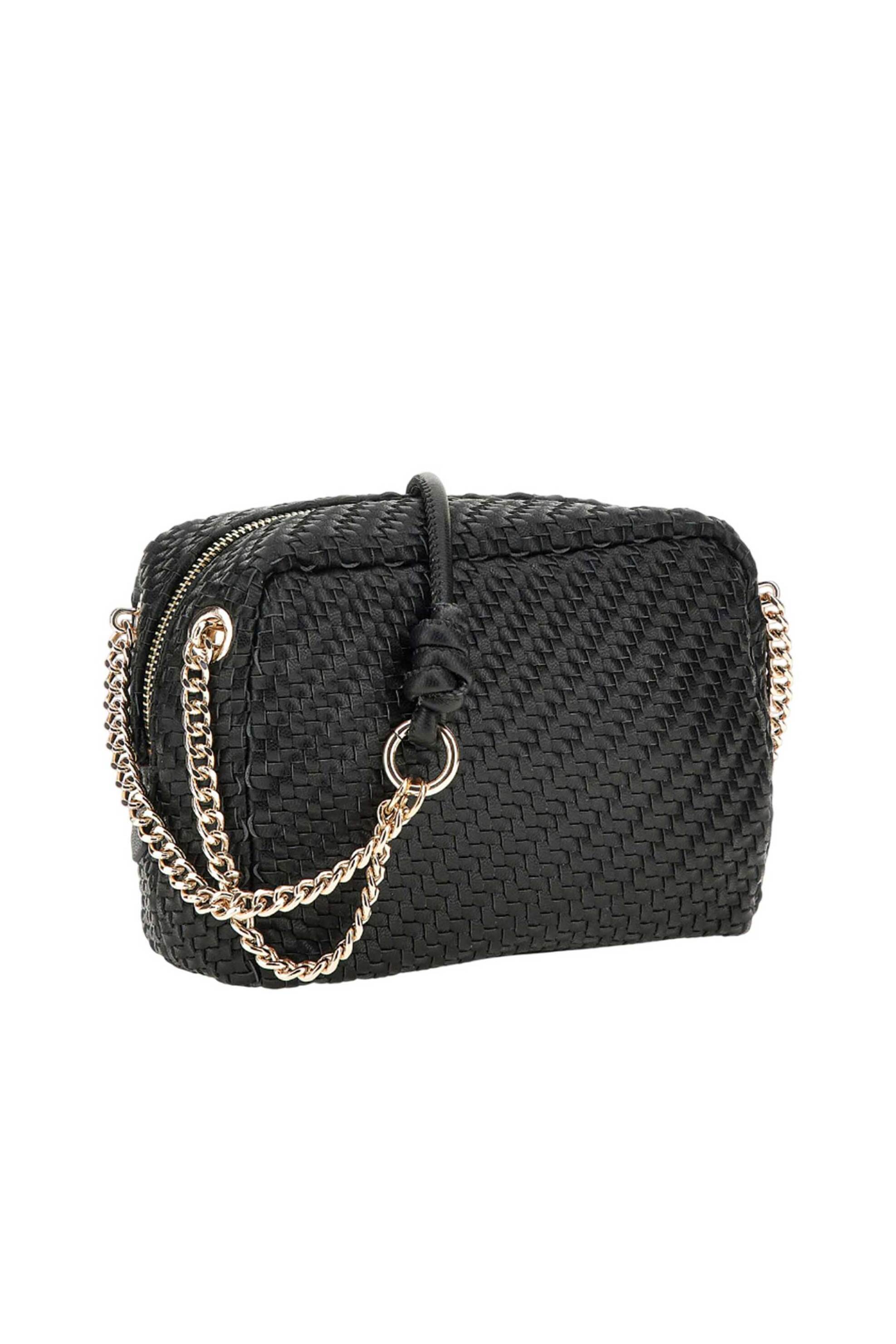 Guess γυναικεία τσάντα crossbody με πλεκτό σχέδιο και μεταλλικό λογότυπο "Francy" - HWWG9530140 Μαύρο φωτογραφία