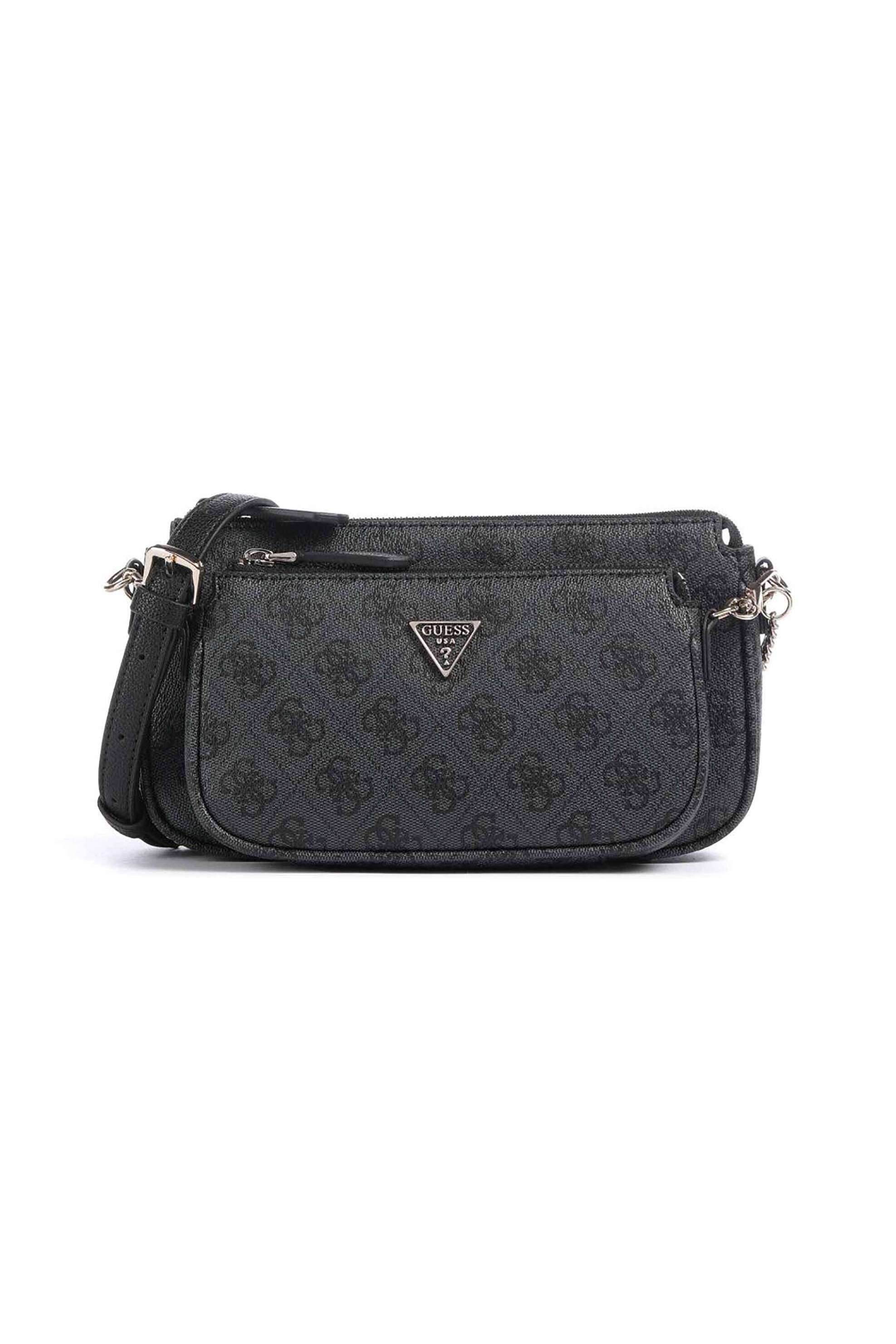 GUESS Guess γυναικεία τσάντα ώμου/crossbody με all-over logo print "Noelle II" - HWBG9672710 Ανθρακί