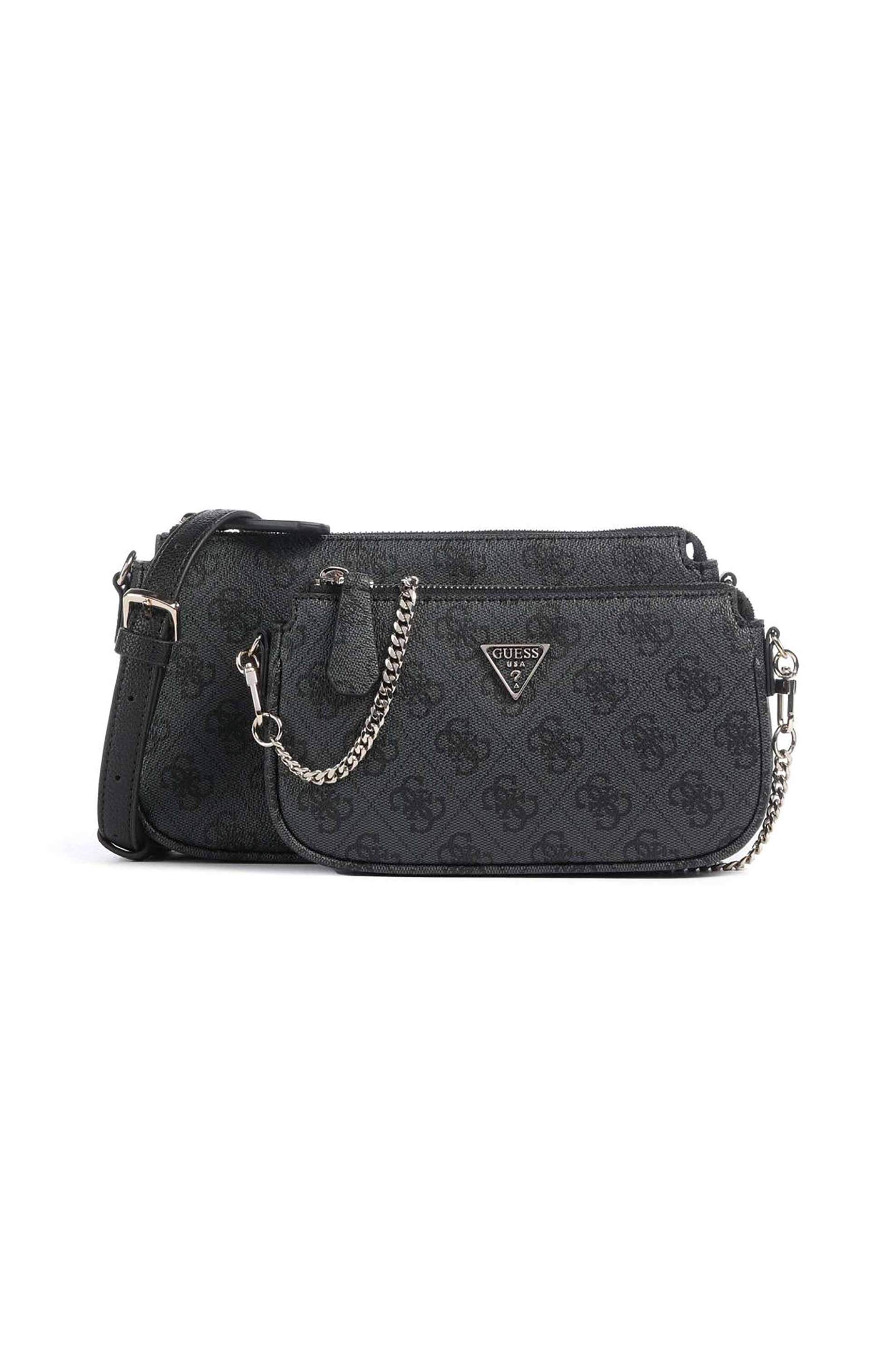 Guess γυναικεία τσάντα ώμου/crossbody με all-over logo print "Noelle II" - HWBG9672710 Ανθρακί φωτογραφία