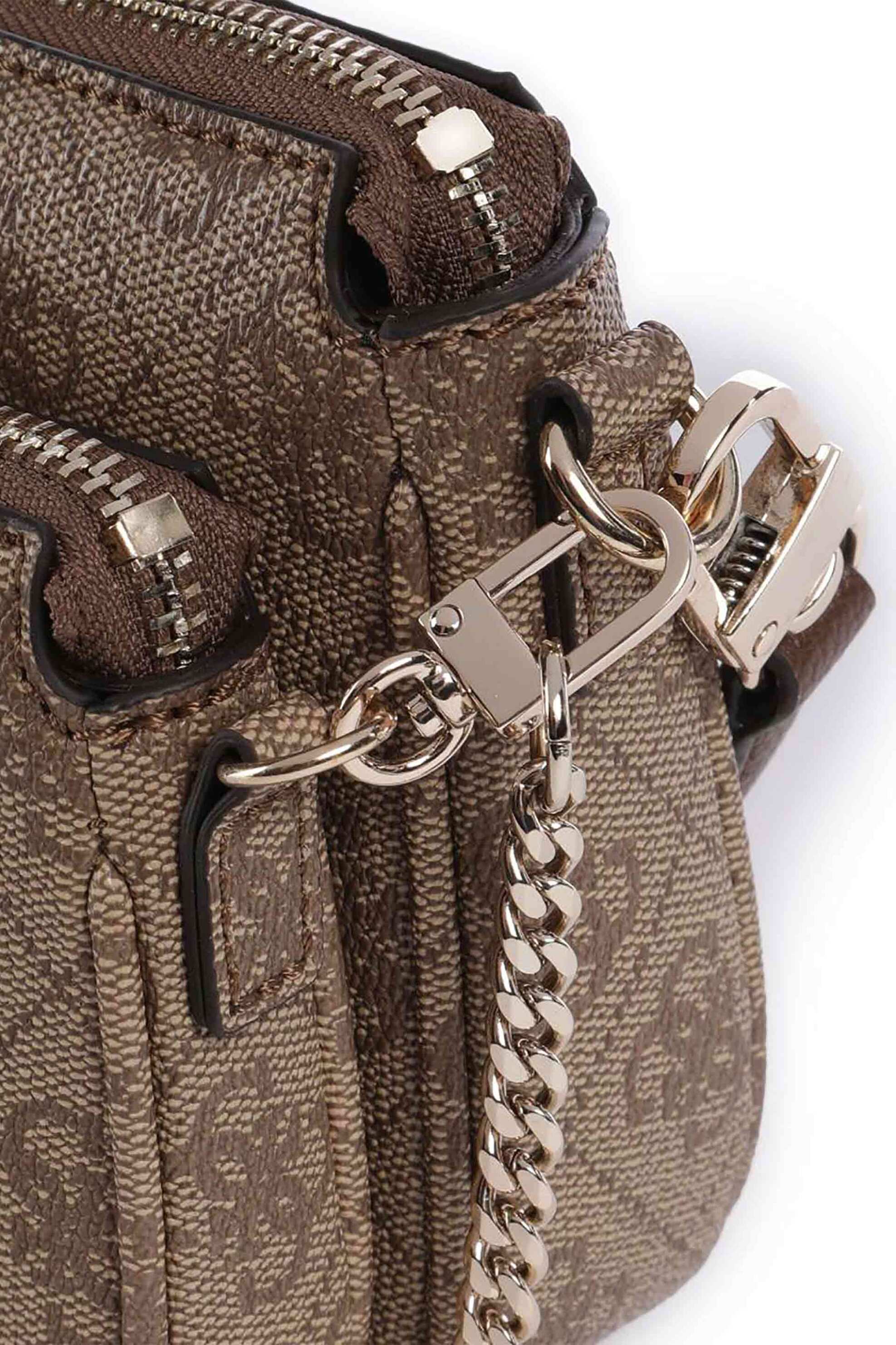 Guess γυναικεία τσάντα ώμου/crossbody με all-over logo print "Noelle II" - HWBG9672710 Καφέ φωτογραφία