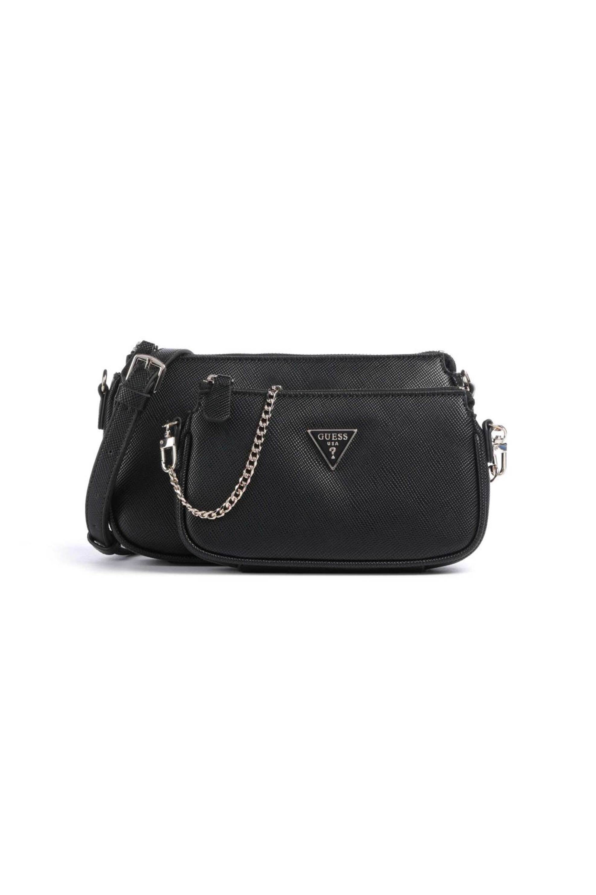 Guess γυναικεία τσάντα ώμου με faux leather και λογότυπο 