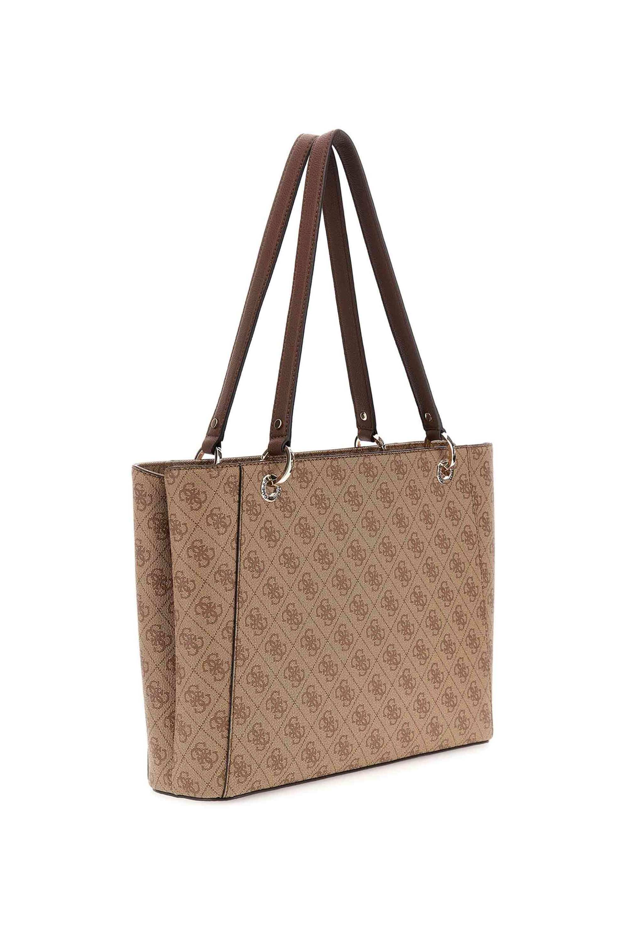 Guess γυναικεία τσάντα ώμου με all-over logo print 