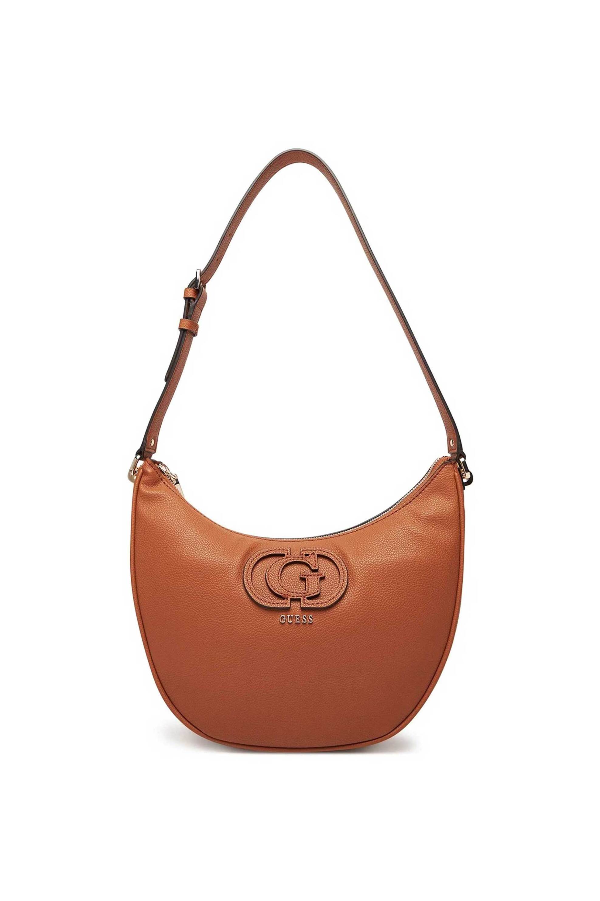 Guess γυναικεία τσάντα ώμου με ανάγλυφο logo "Calebra" - HWBG9536020 Ταμπά