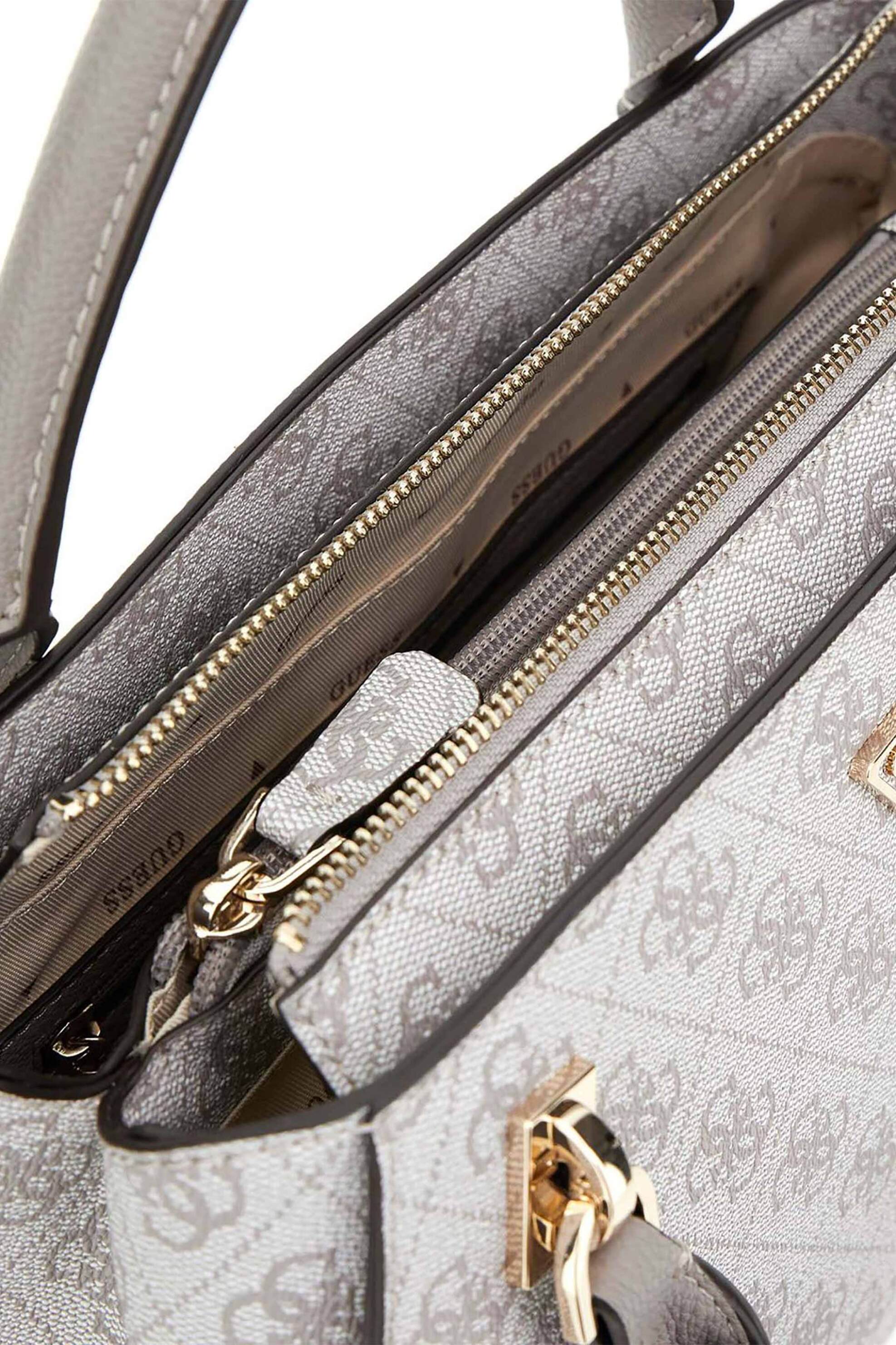 GUESS Guess γυναικεία τσάντα χειρός με all-over logo print "Aldina" - HWBG9672070 Μπεζ - 3