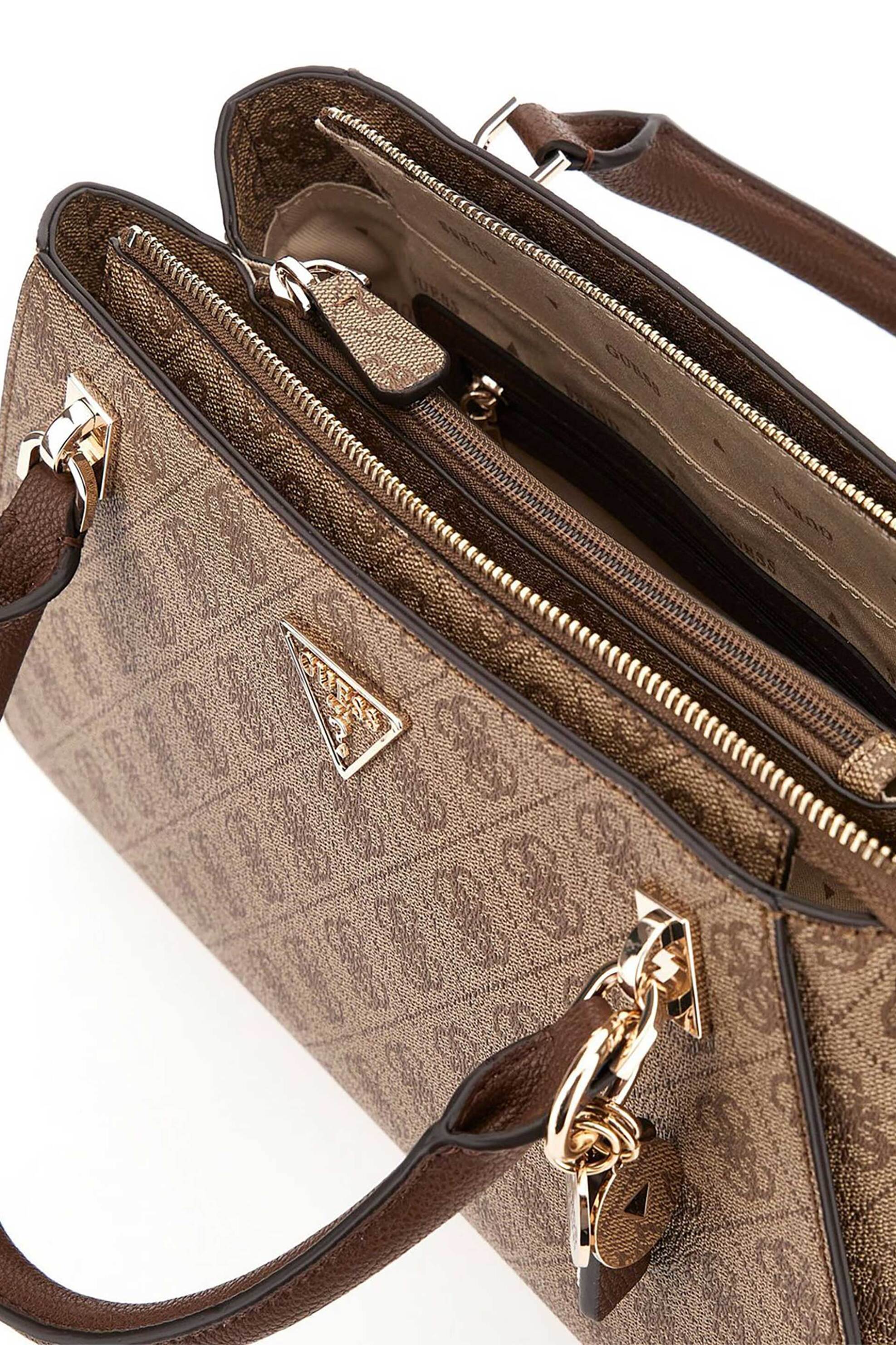 GUESS Guess γυναικεία τσάντα χειρός με all-over logo print "Aldina" - HWBG9672070 Καφέ - 3