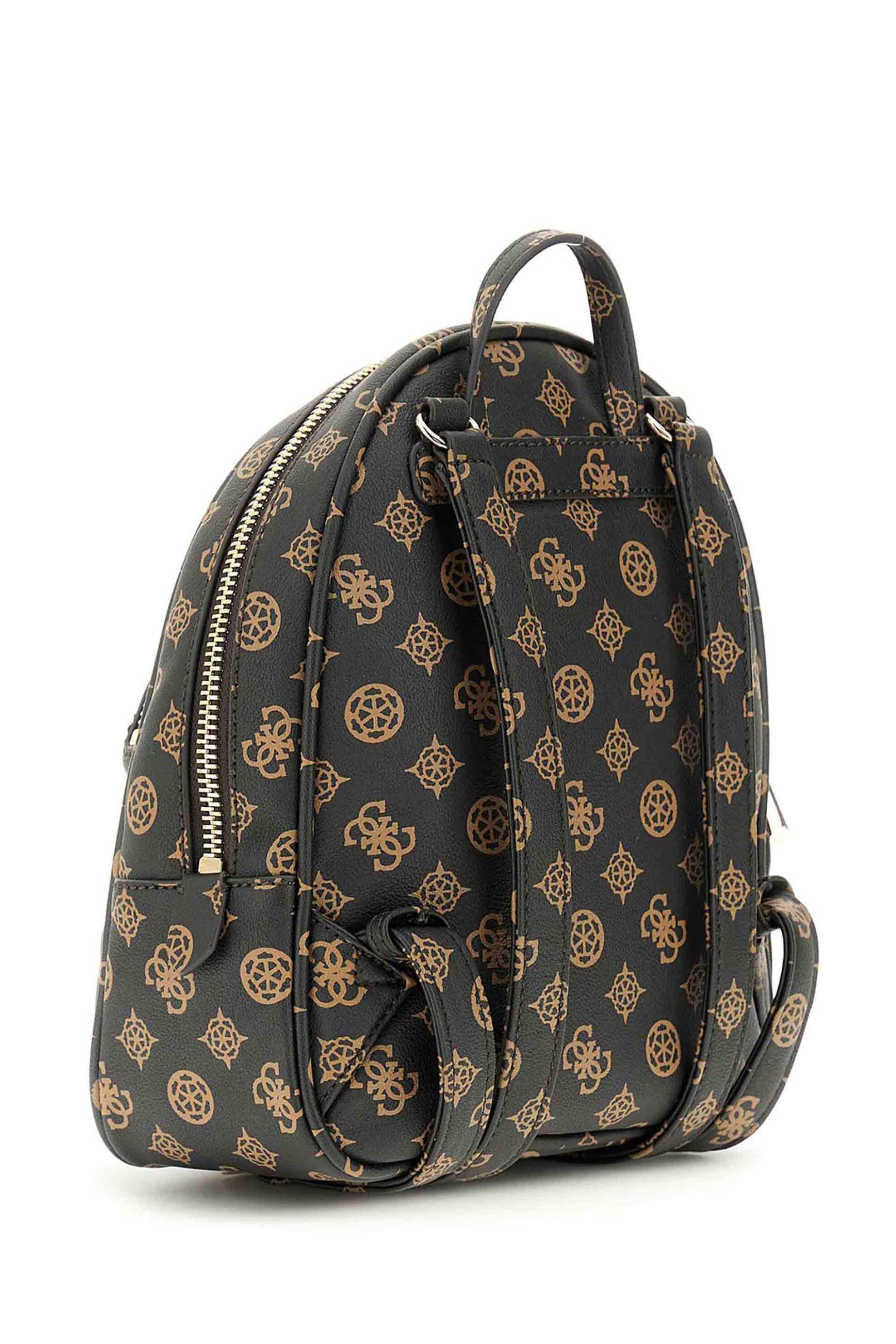 Guess γυναικείο σακίδιο πλάτης με all-over logo print "Manhattan II" - HWPG7118320 Μαύρο φωτογραφία