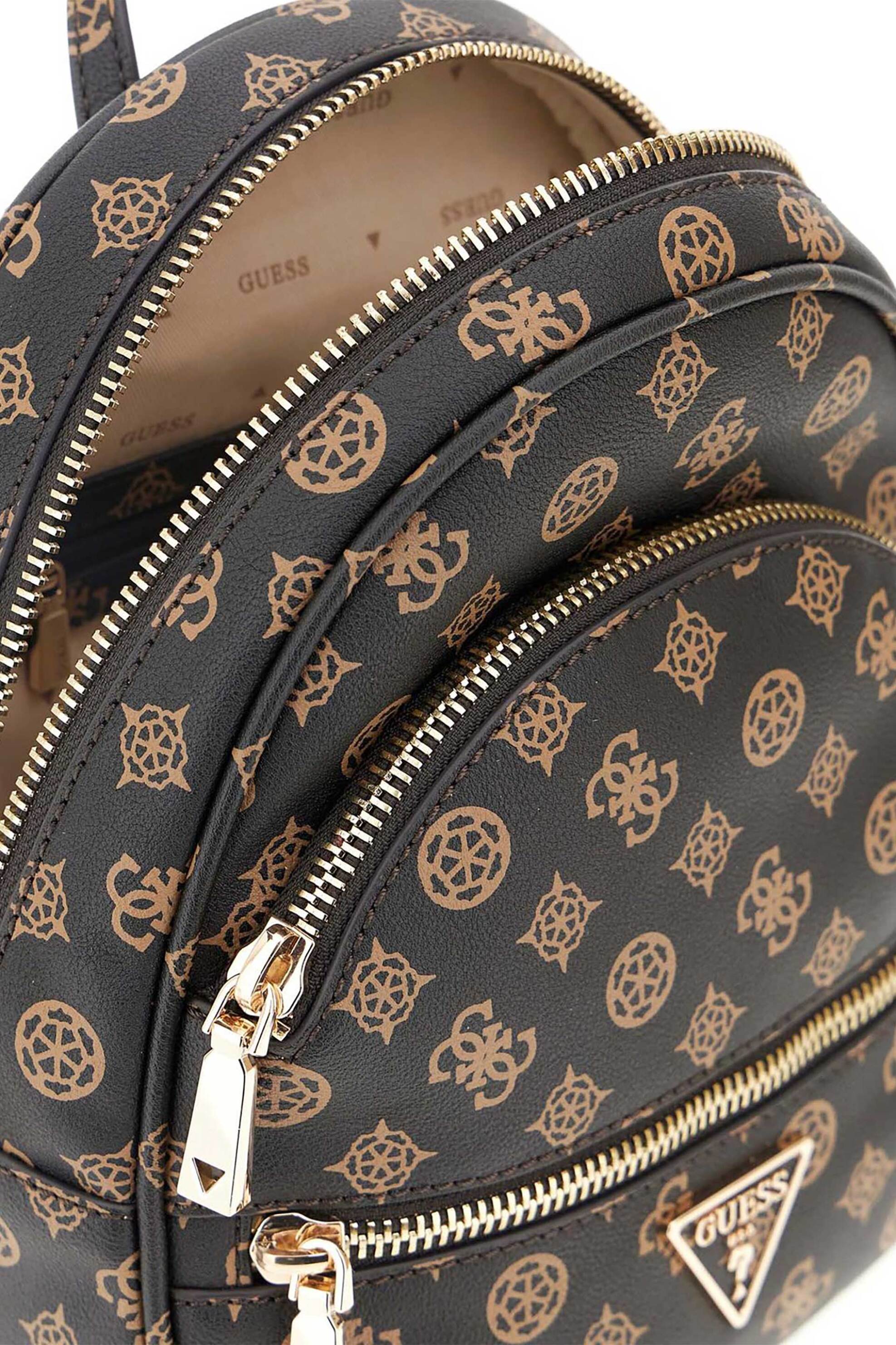Guess γυναικείο σακίδιο πλάτης με all-over logo print "Manhattan II" - HWPG7118320 Μαύρο φωτογραφία