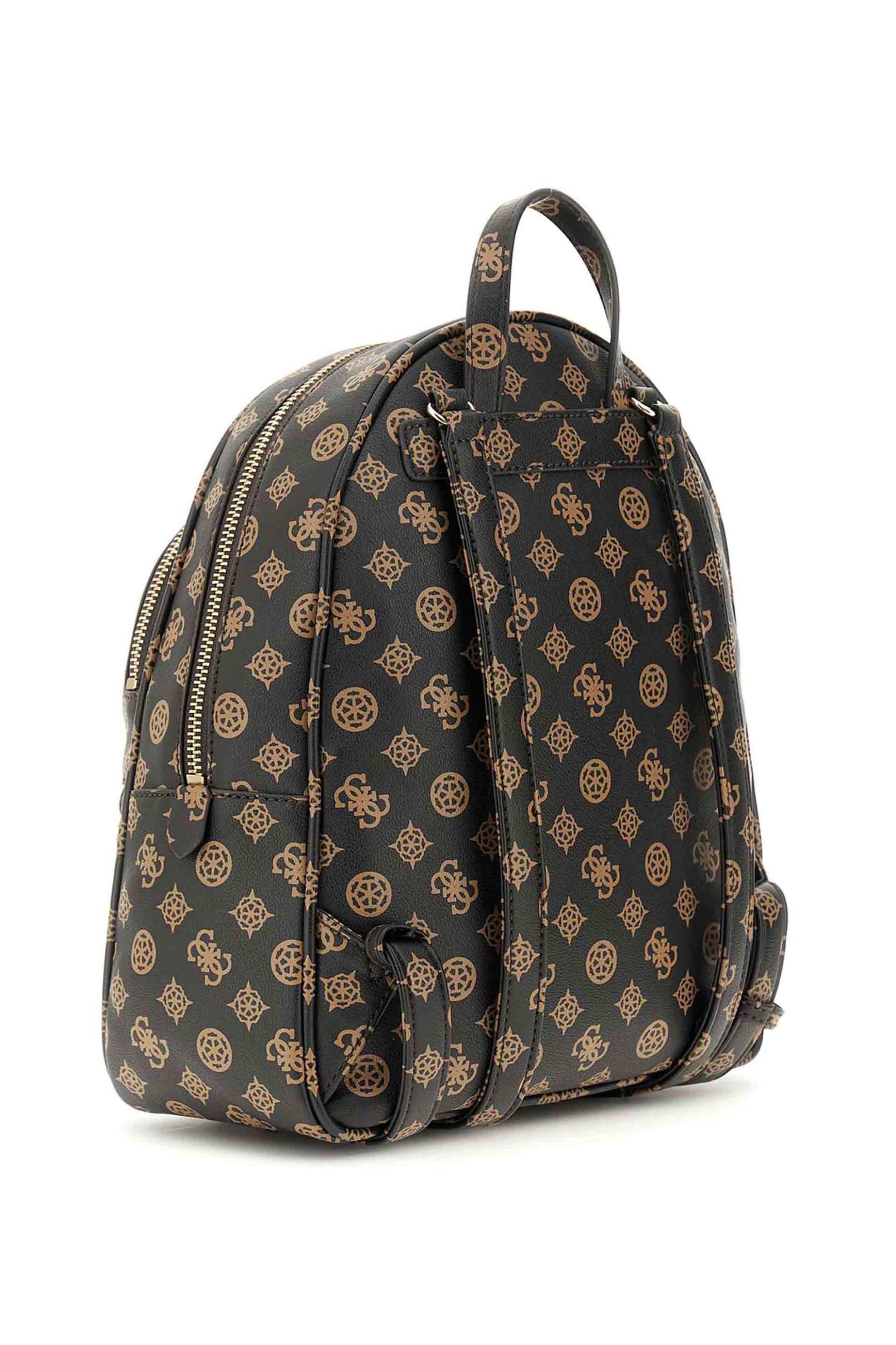 Guess γυναικείο σακίδιο πλάτης με all-over logo print "Manhattan II" - HWPG7118330 Μαύρο φωτογραφία