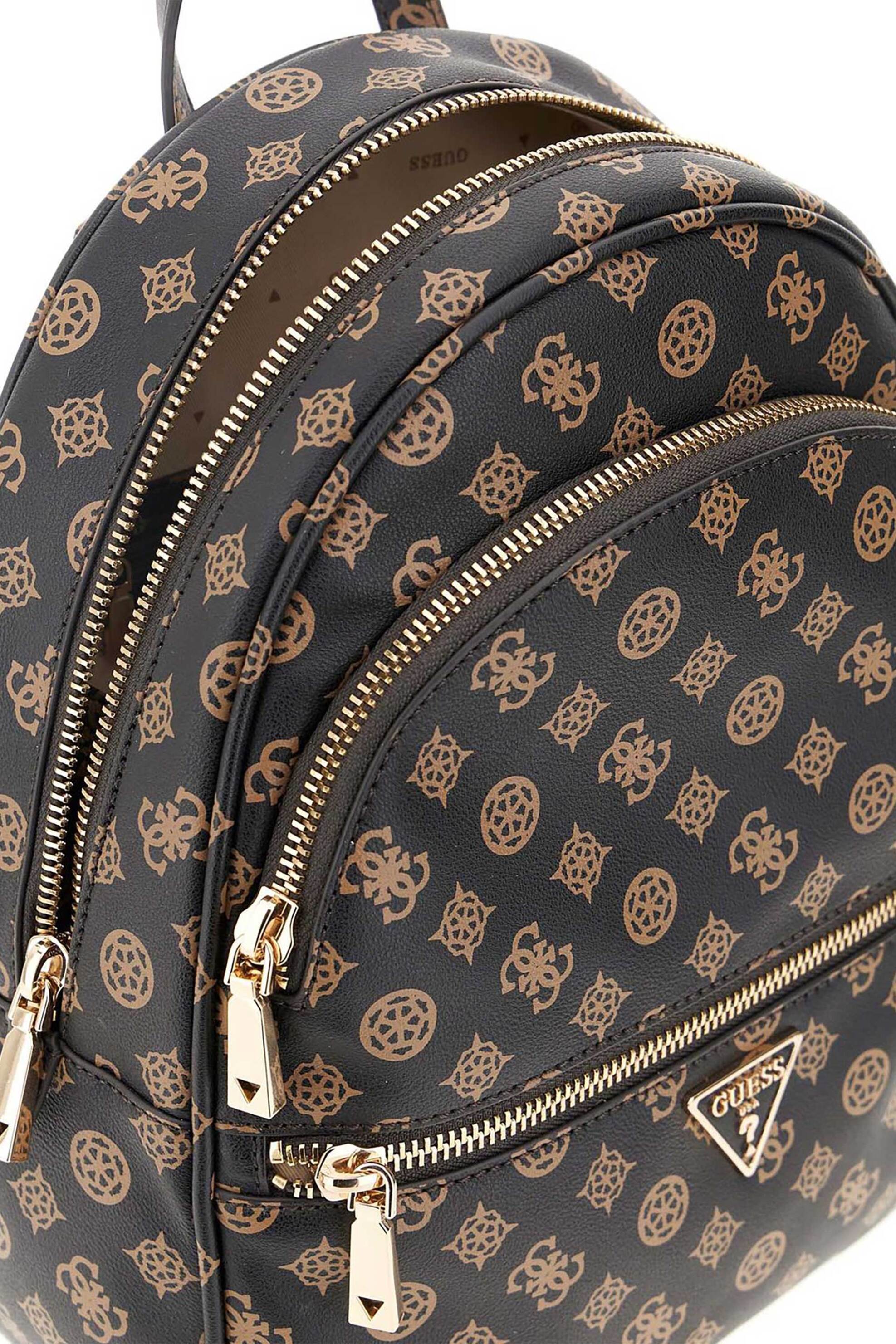 Guess γυναικείο σακίδιο πλάτης με all-over logo print "Manhattan II" - HWPG7118330 Μαύρο φωτογραφία