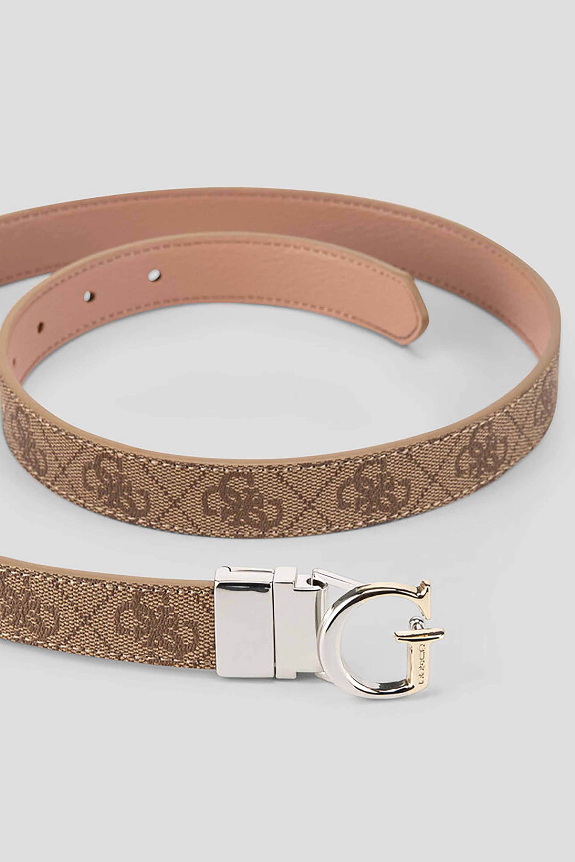 Guess Γυναικεία Ζώνη με Αγκράφα Διπλής Όψης H25 - Bw9325P6115 Καφέ Ανοιχτό