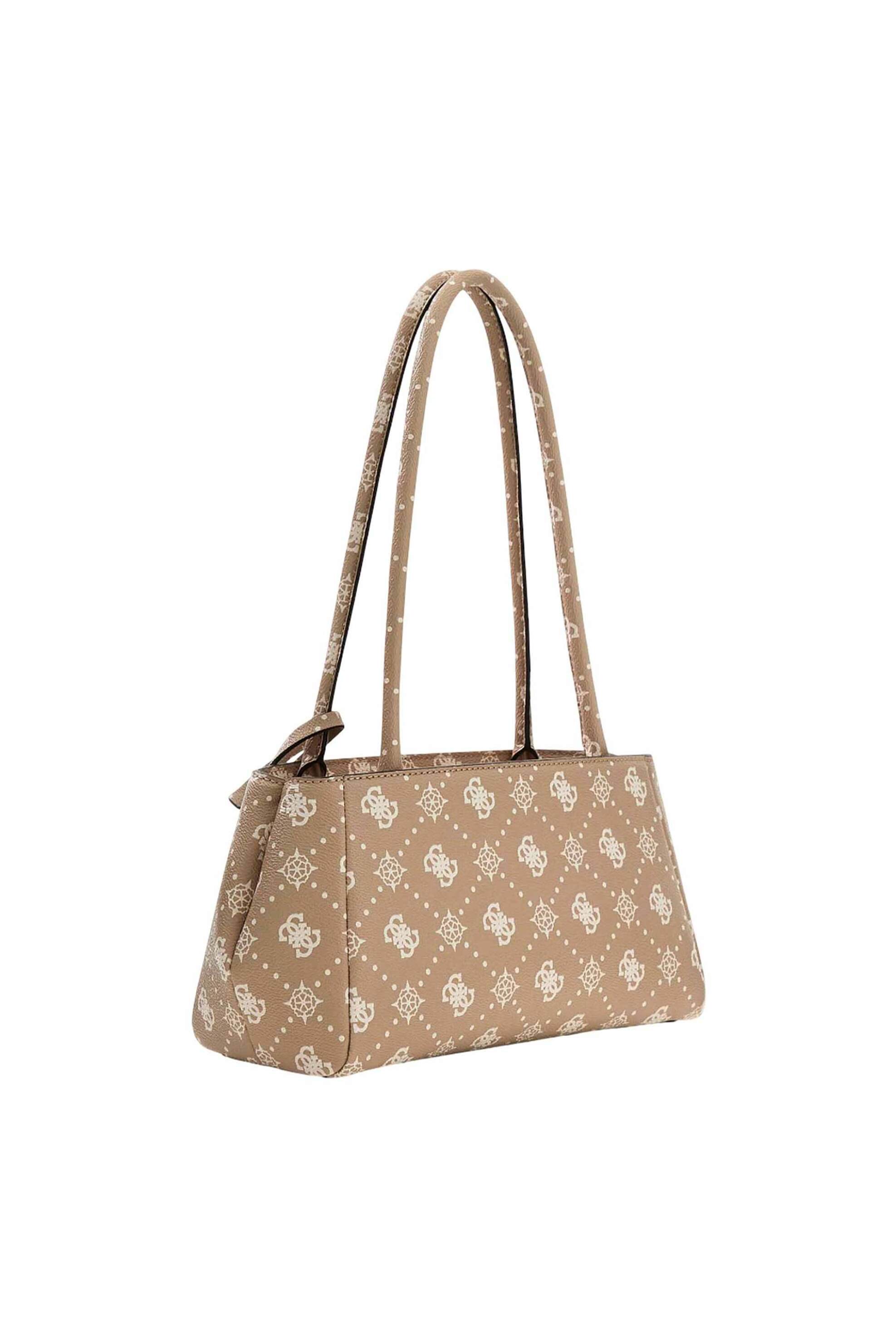 Guess γυναικεία τσάντα ώμου με all-over logo print 