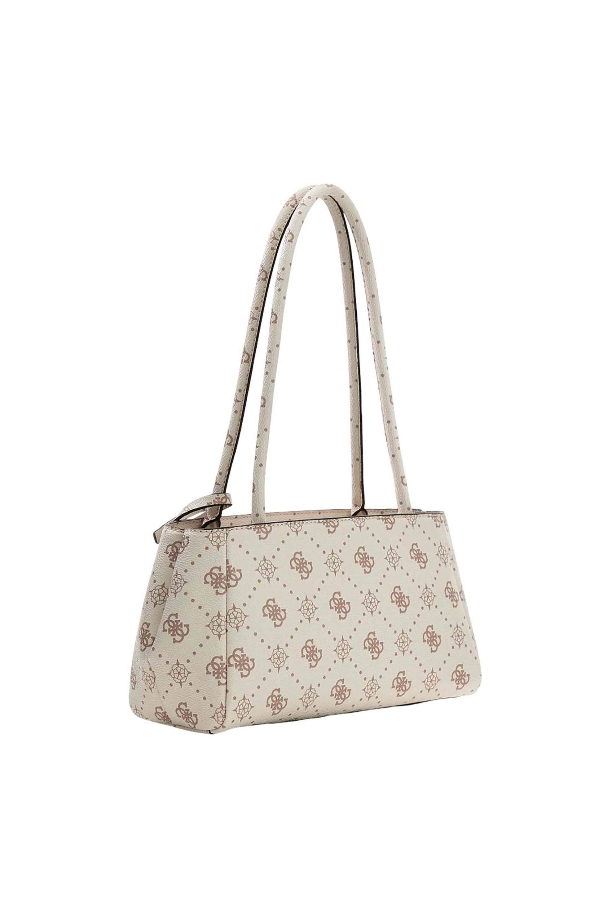 Guess γυναικεία τσάντα ώμου με all-over logo print 