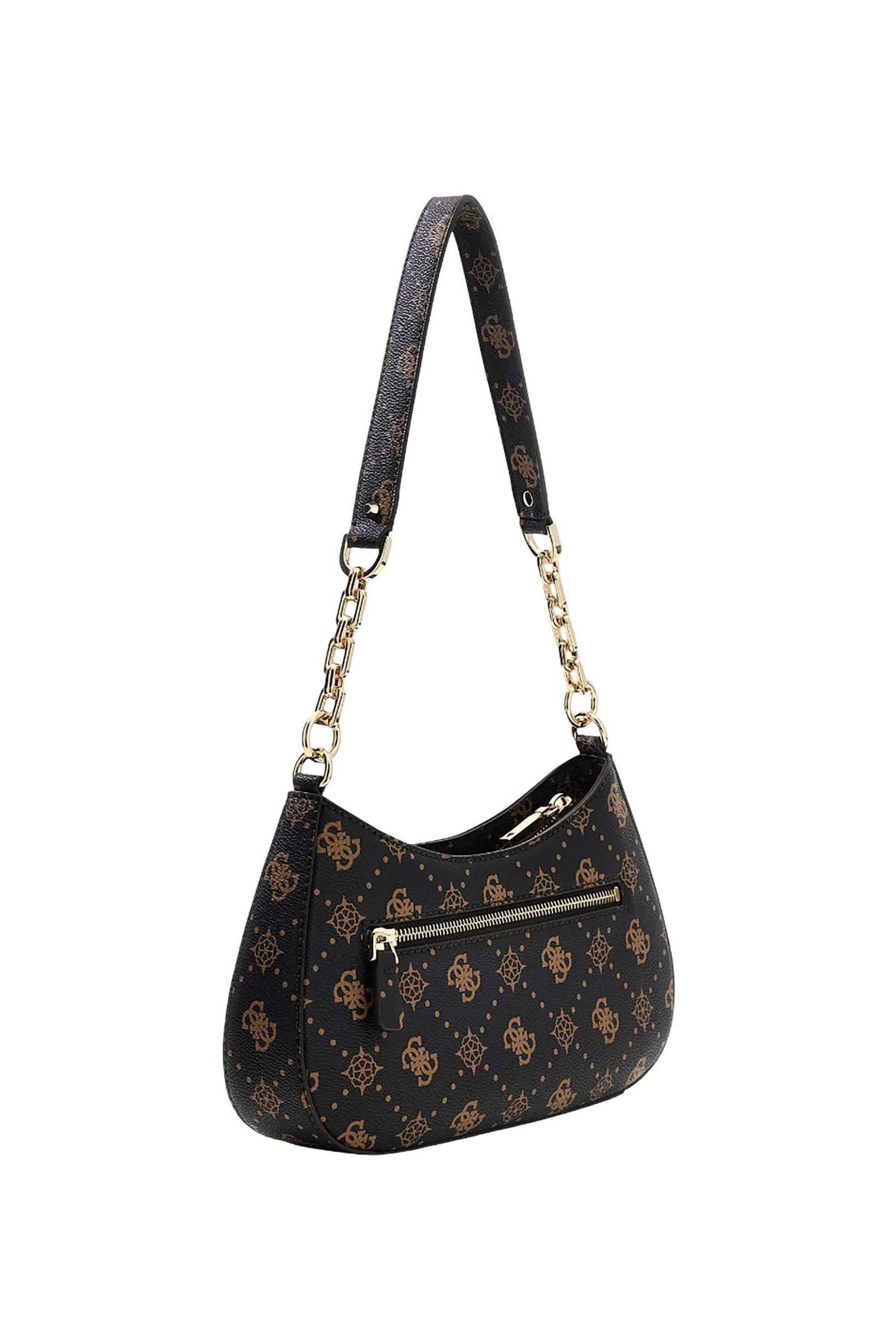 Guess γυναικεία τσάντα ώμου με all-over logo print 