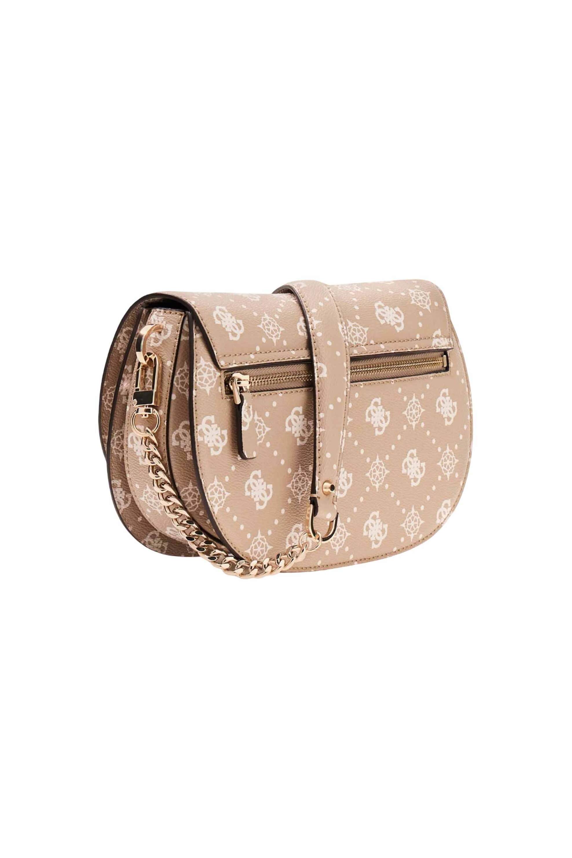 Guess γυναικεία τσάντα ώμου με all-over logo print 
