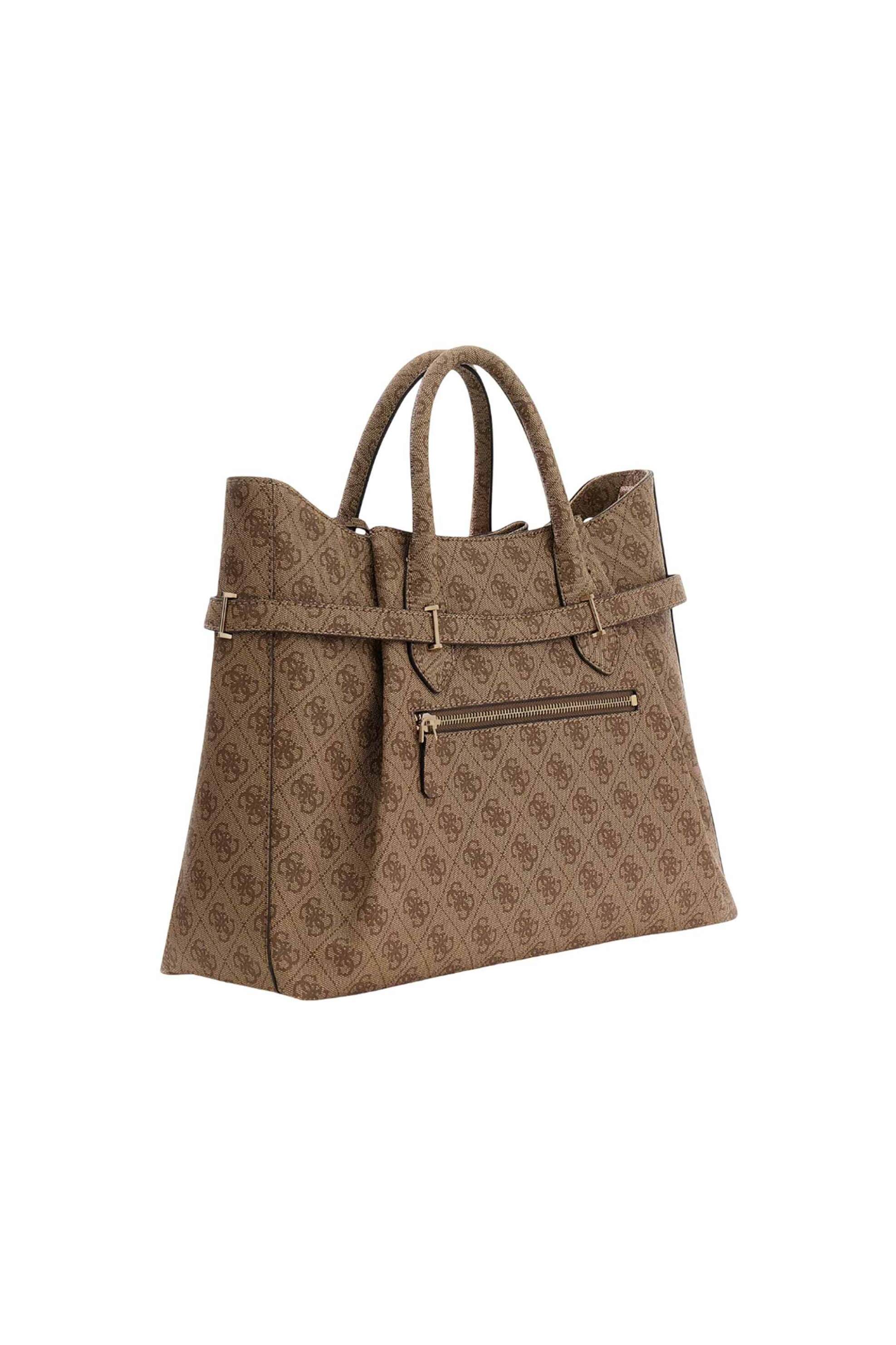 Guess γυναικεία τσάντα χειρός με all-over logo print 