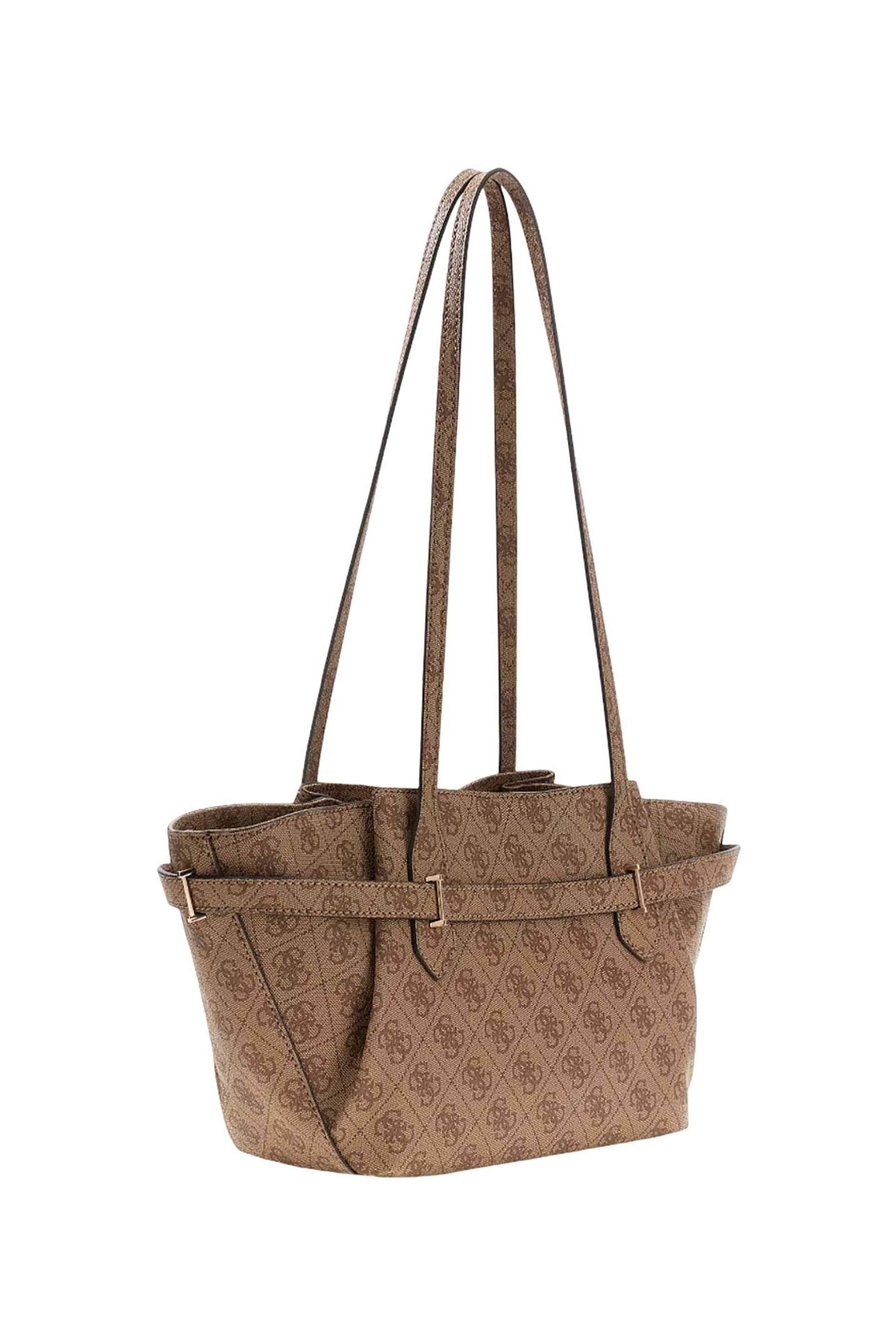 Guess γυναικεία τσάντα ώμου με all-over logo print 