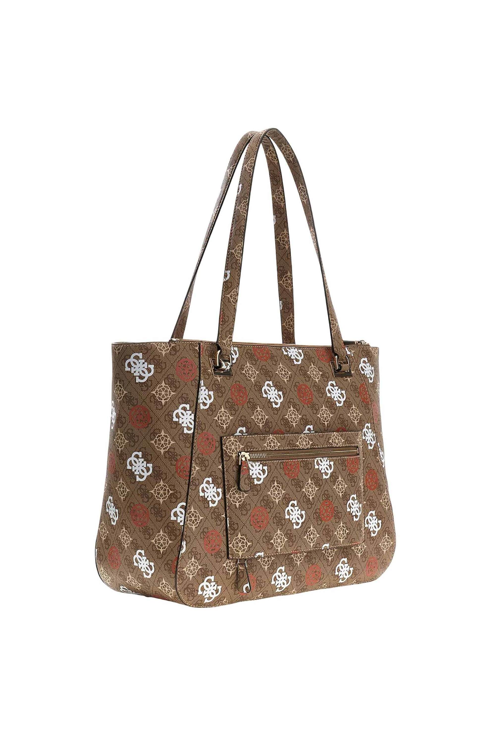 Guess γυναικεία τσάντα tote με all-over logo print 