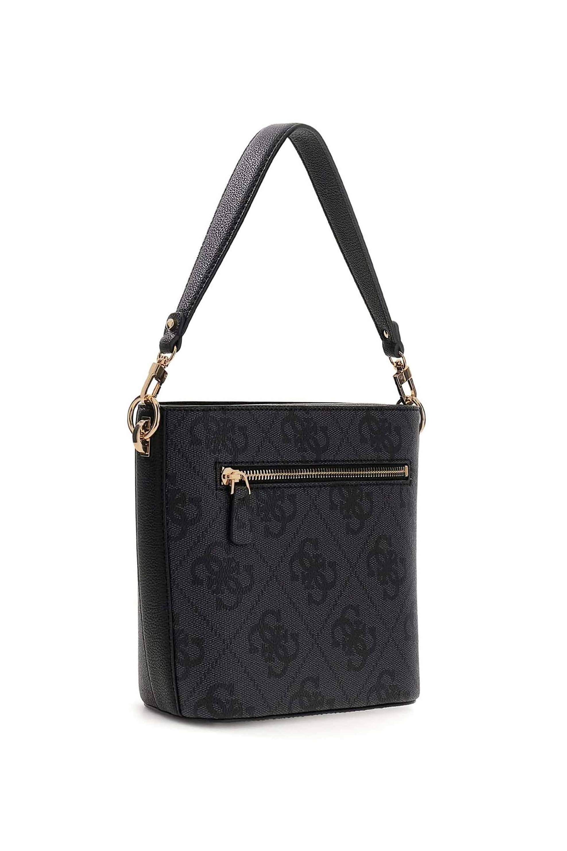 Guess γυναικεία bucket τσάντα με all-over logo print 