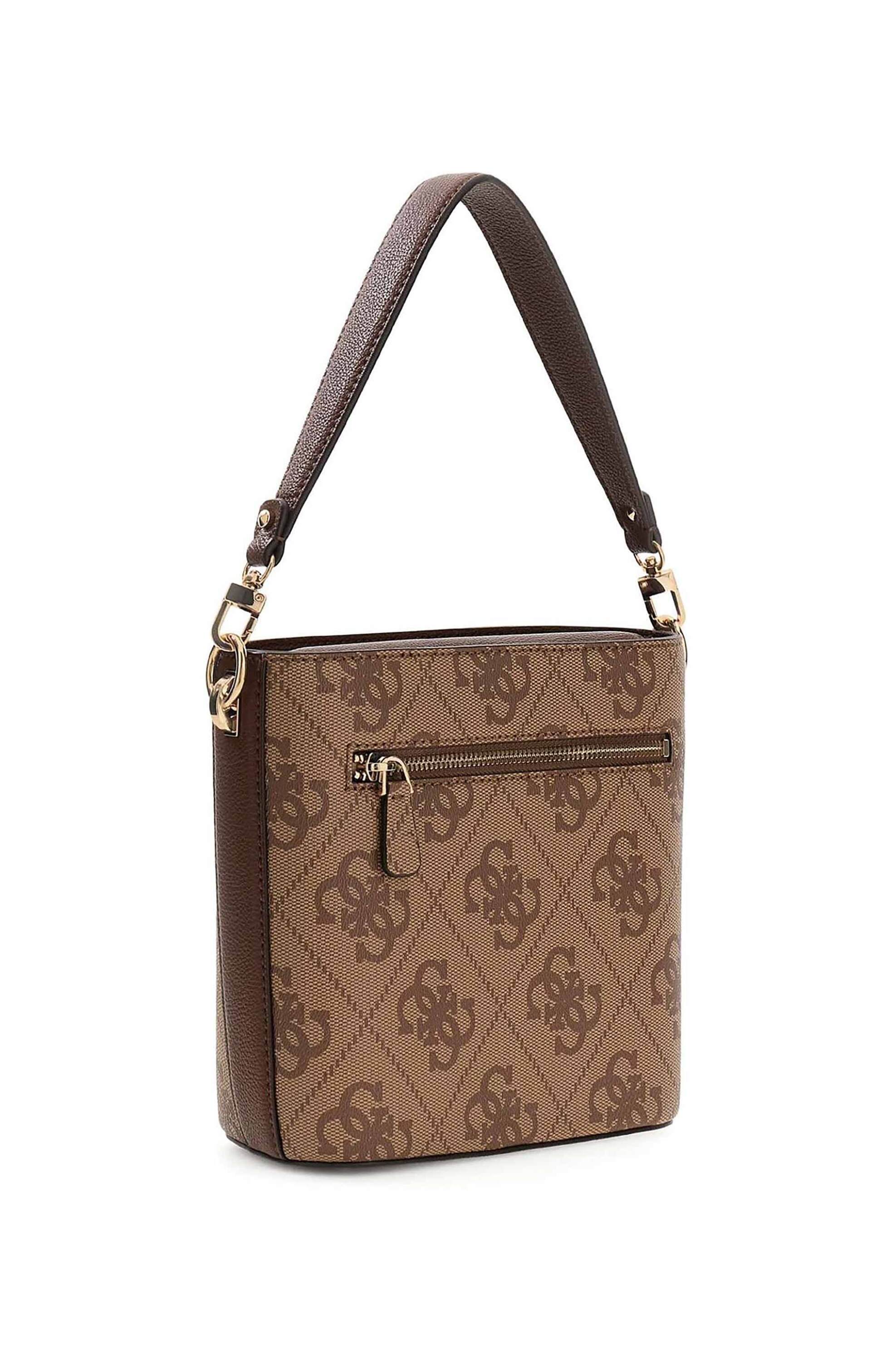 Guess γυναικεία bucket τσάντα με all-over logo print 