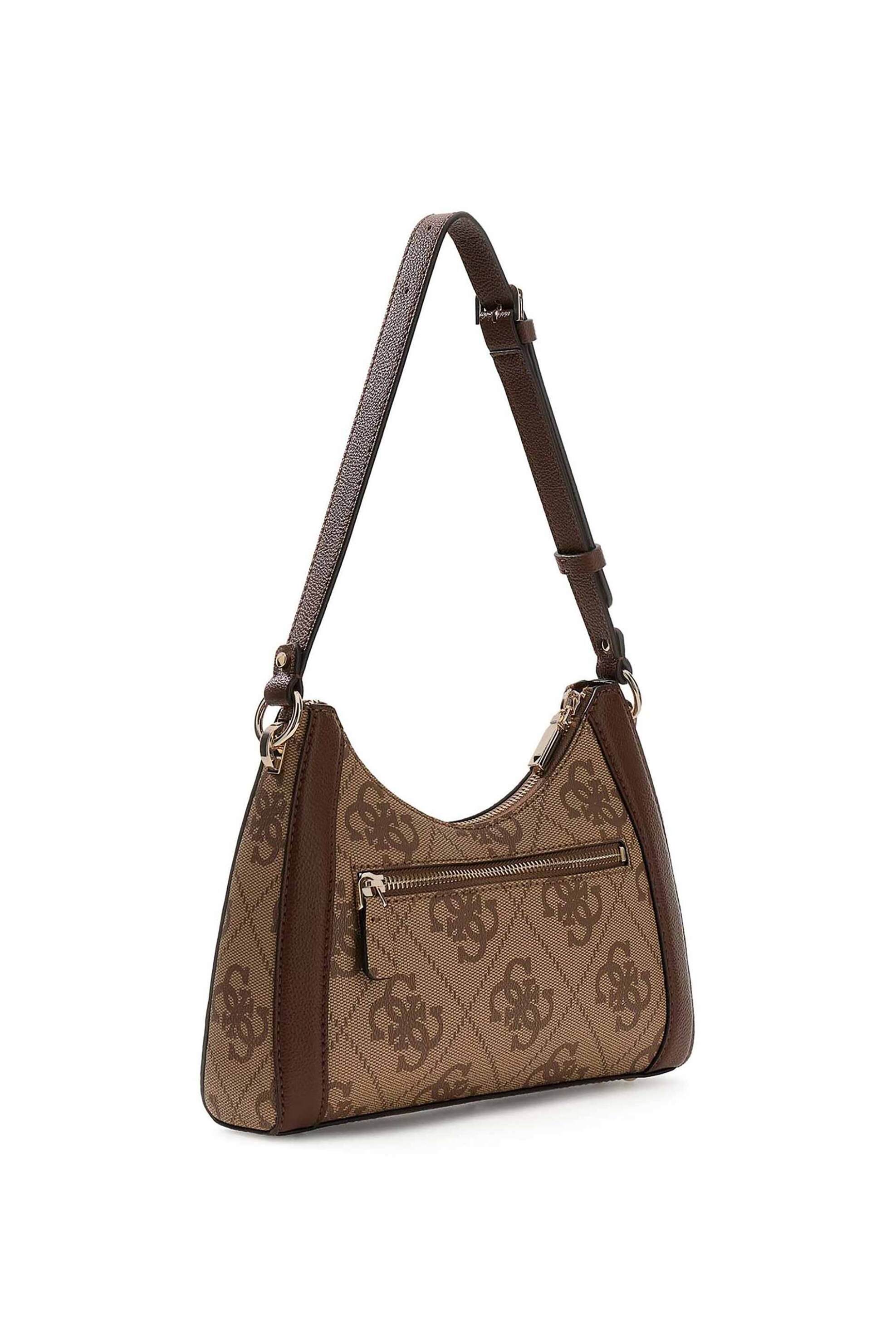 Guess γυναικεία τσάντα ώμου με all-over logo print 