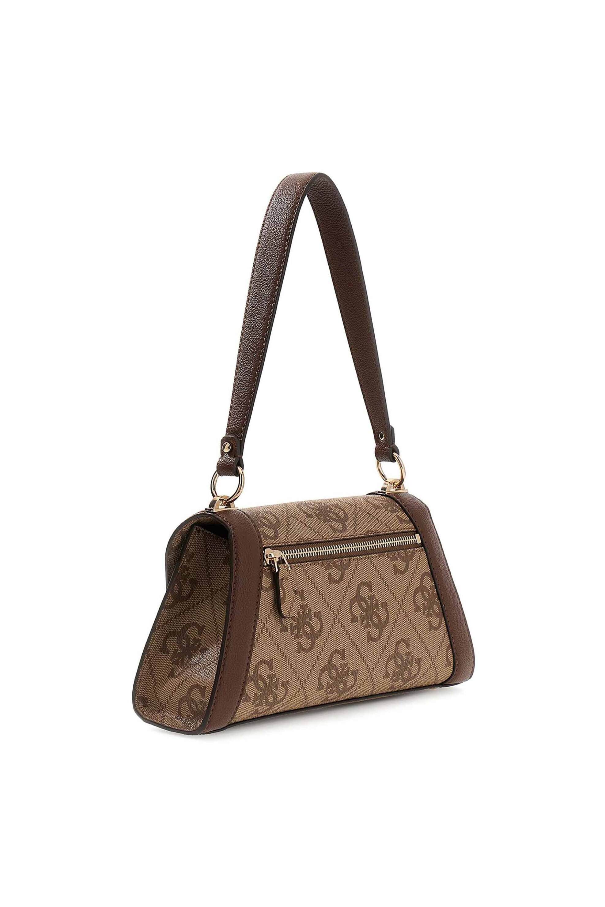 Guess γυναικεία τσάντα ώμου με all-over logo print 