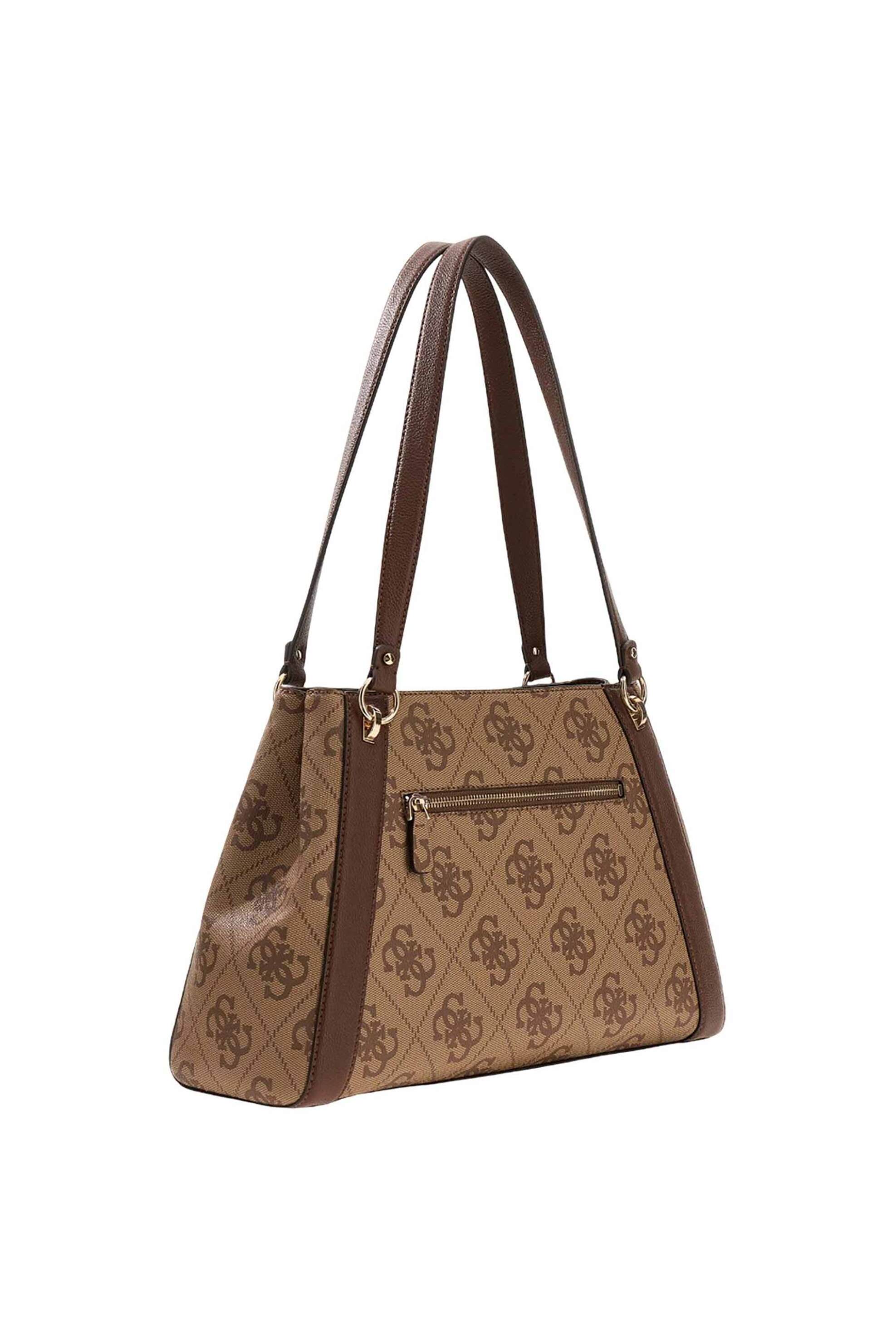 Guess γυναικεία τσάντα ώμου με all-over logo print 