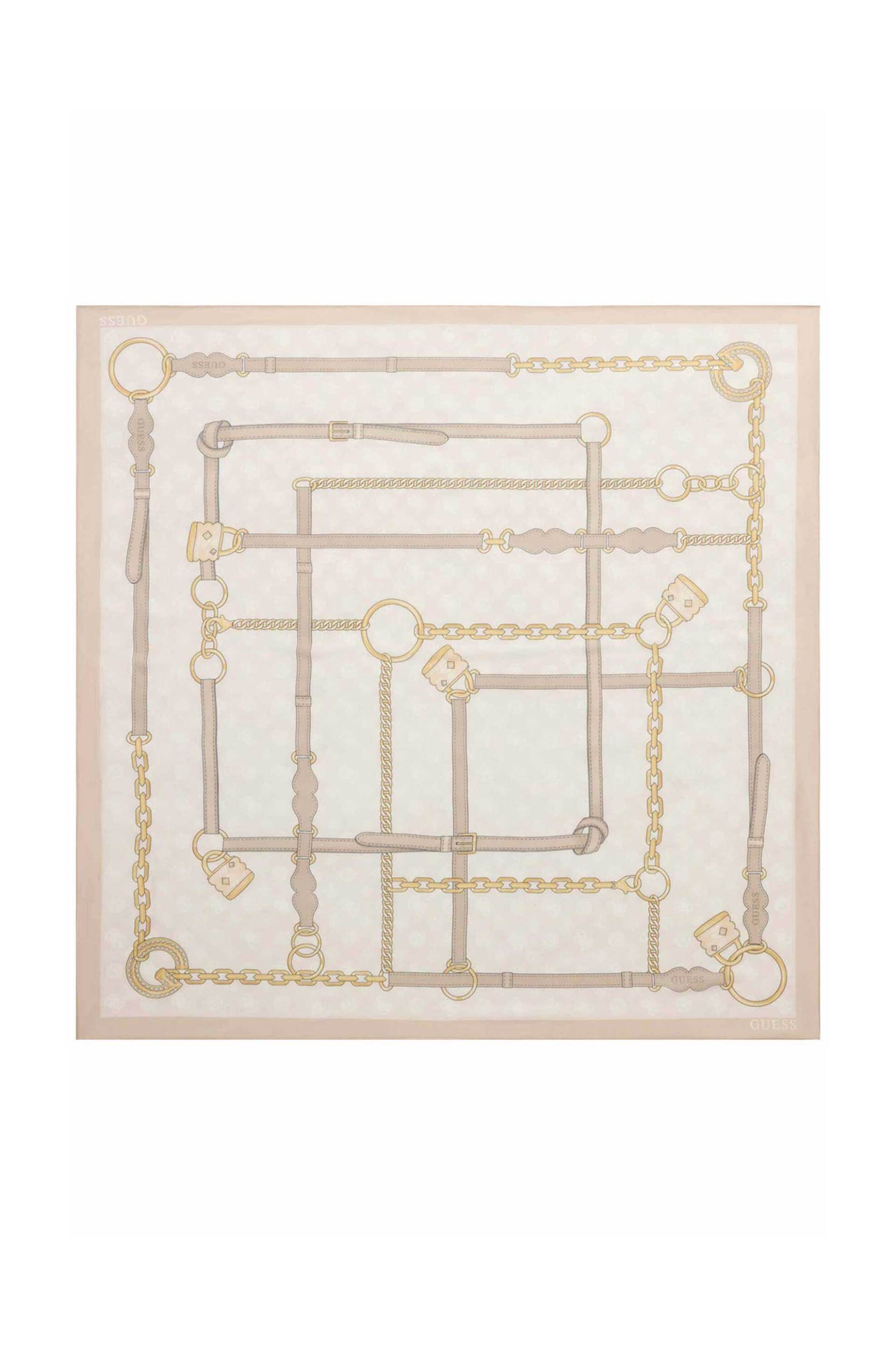 GUESS Guess γυναικείο φουλάρι με print - AW5482MOD03 Μπεζ