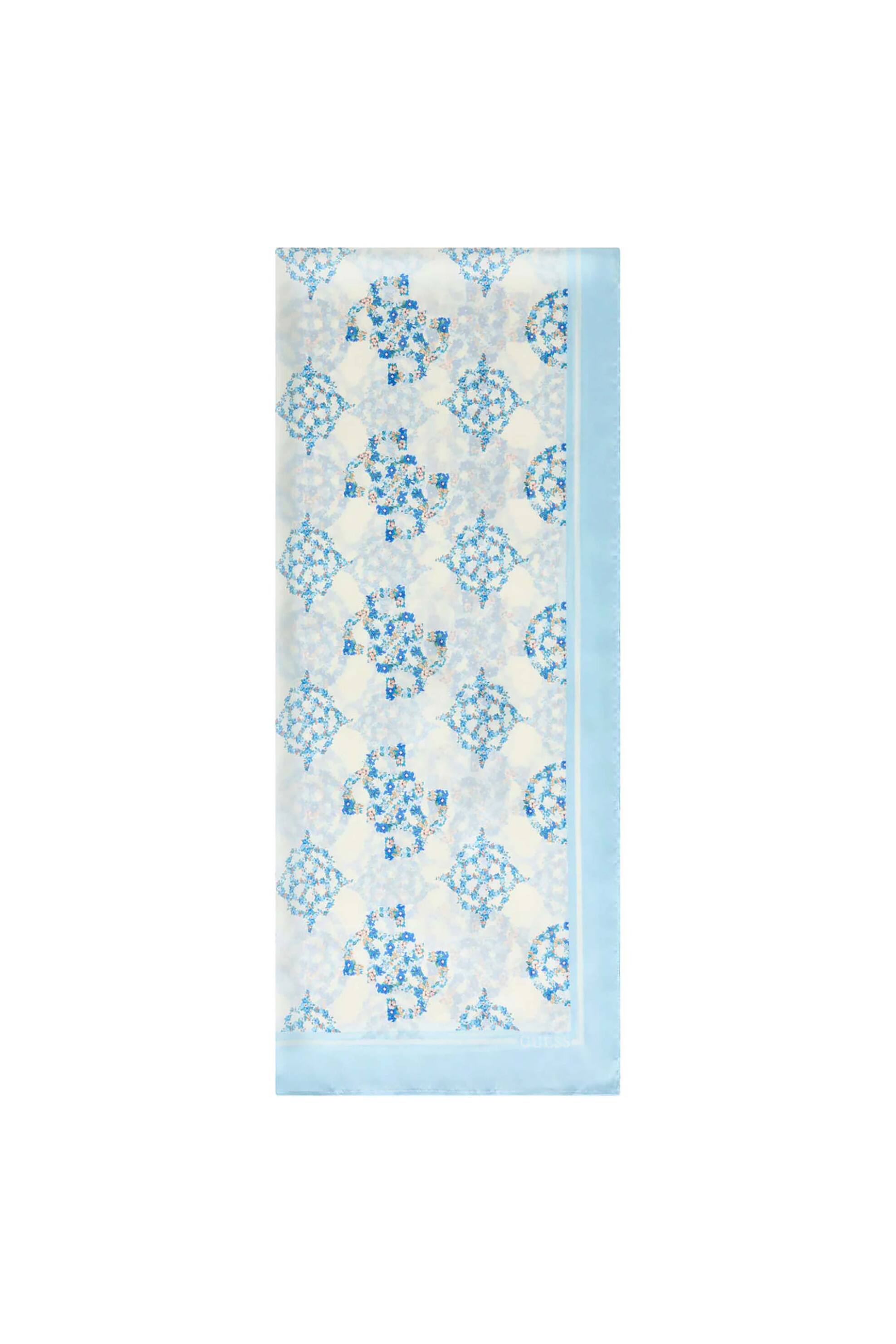 GUESS Guess γυναικείο φουλάρι με print - AW5490POL03 Μπλε Ανοιχτό