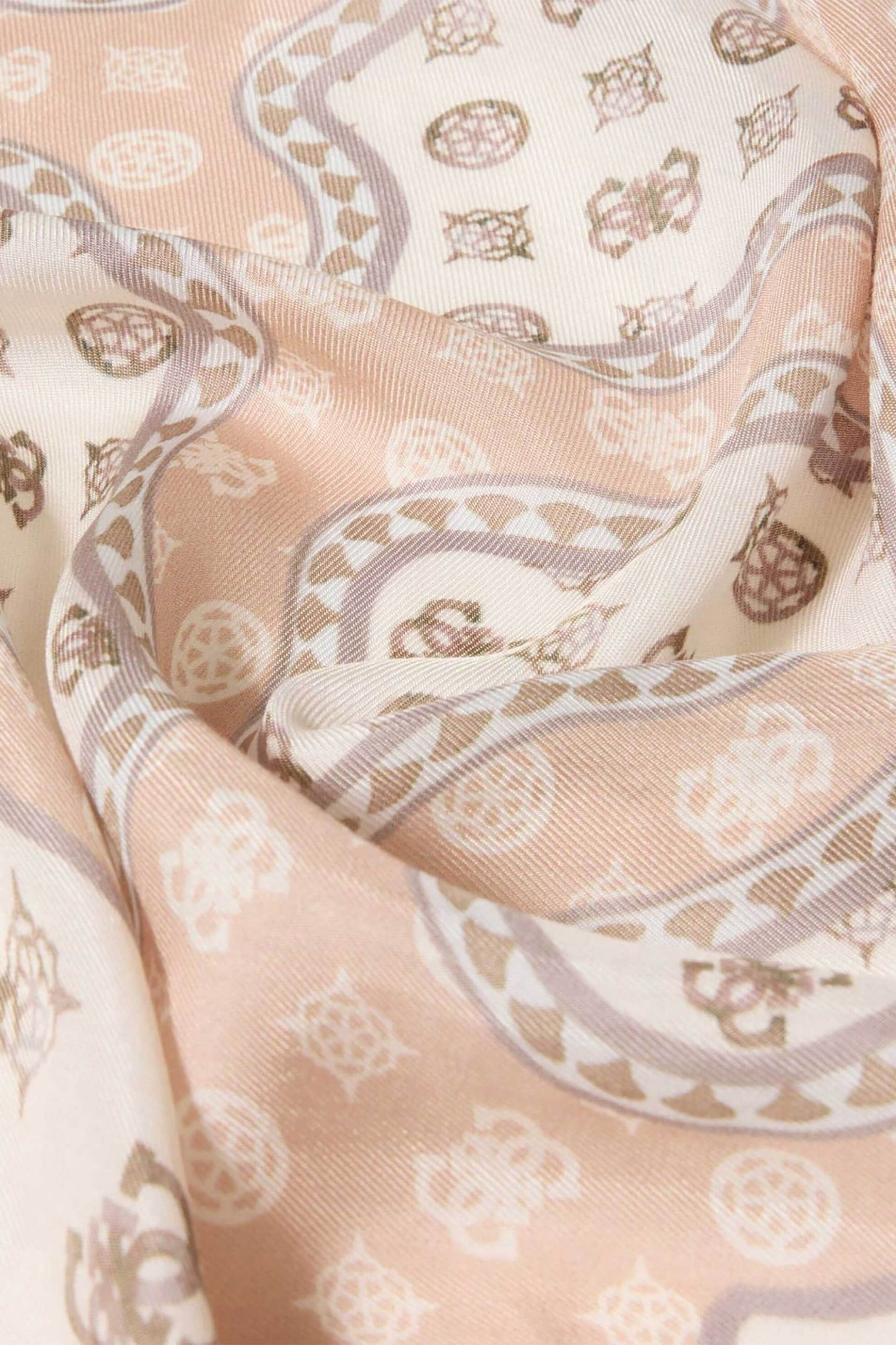 Guess γυναικείο φουλάρι με print - AW5496VIS03 Μπεζ