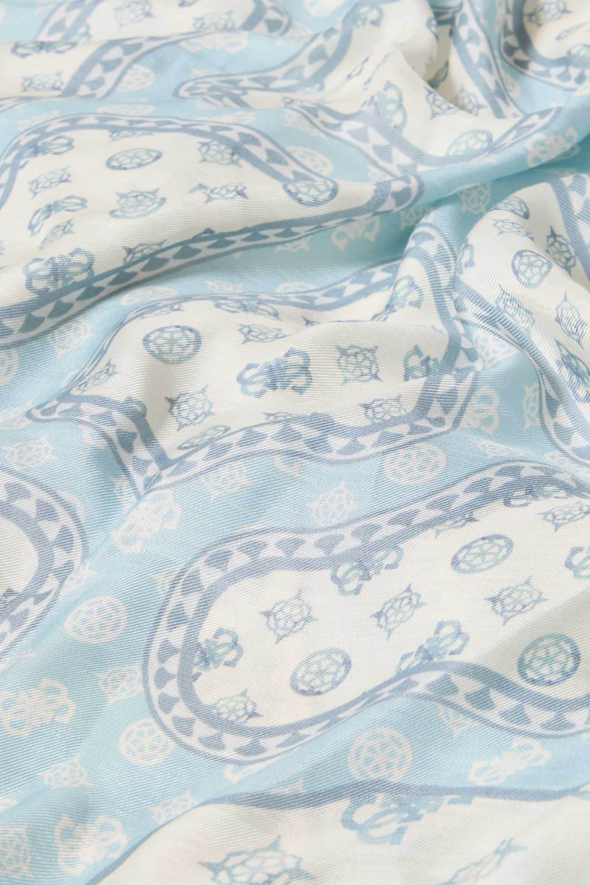 GUESS Guess γυναικείο φουλάρι με print - AW5496VIS03 Μπλε Ανοιχτό - 2