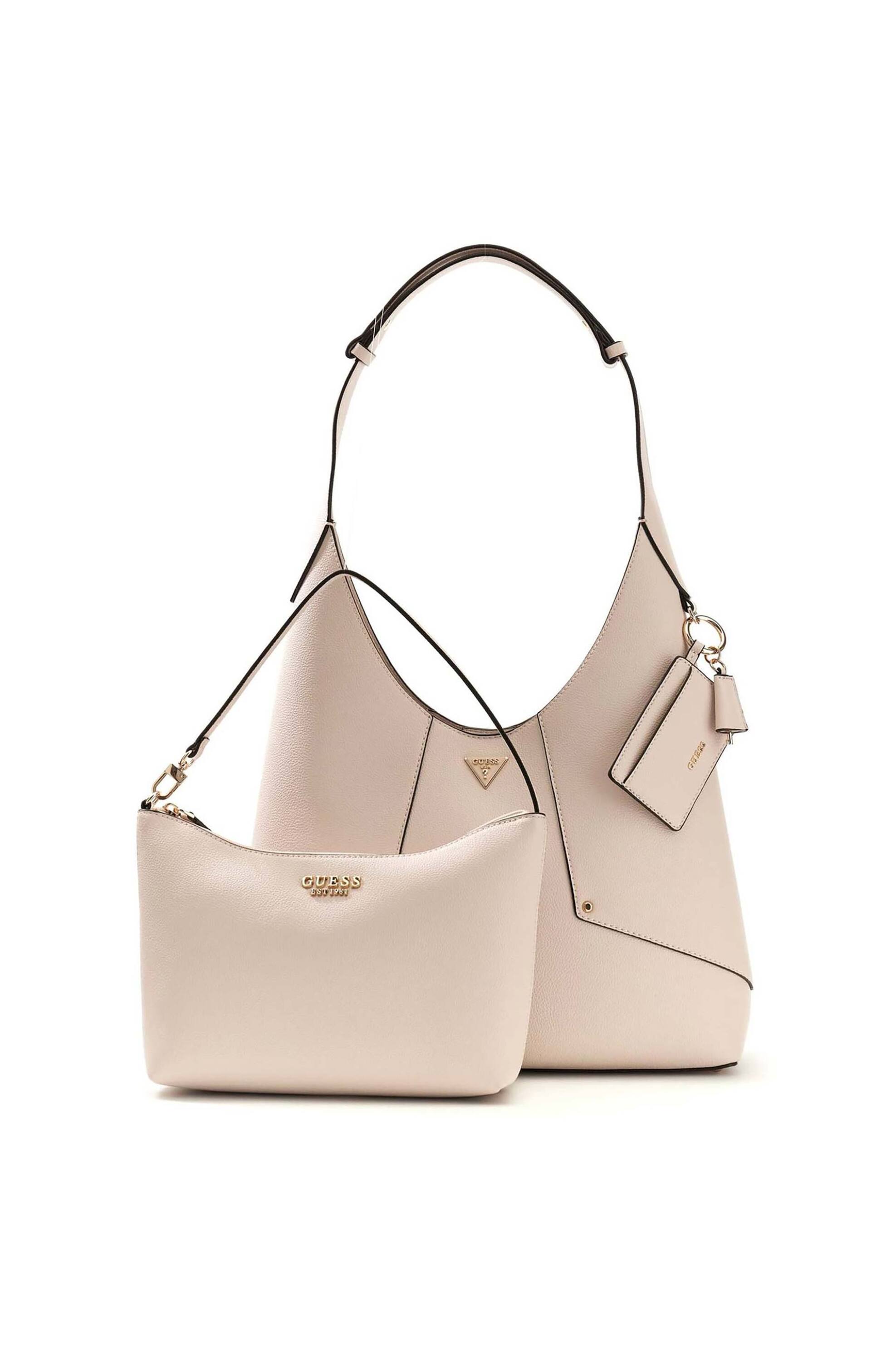 Guess γυναικεία τσάντα hobo "Darcy" - HWBG9914020 Εκρού