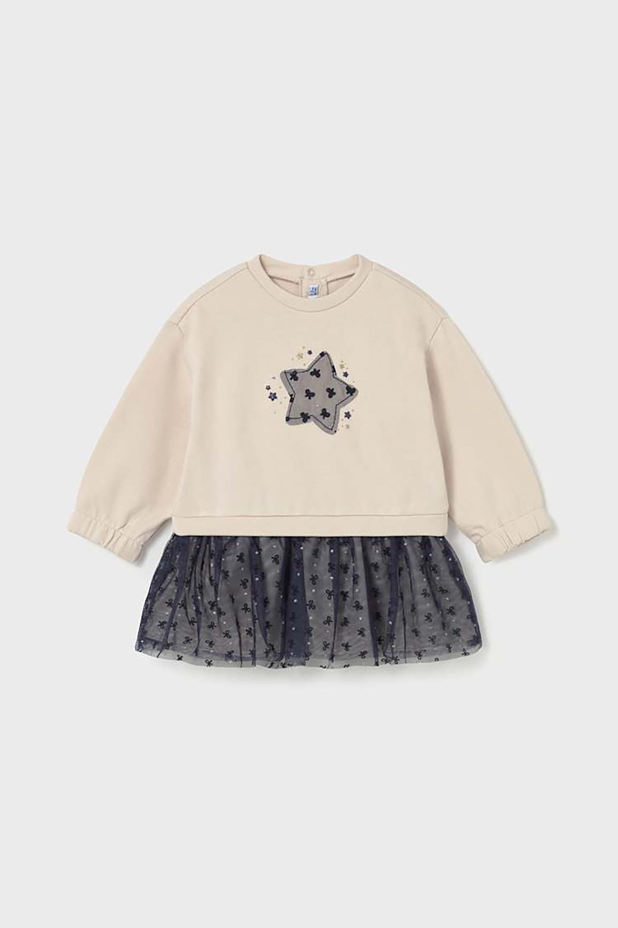 Mayoral βρεφικό φόρεμα με κέντημα - 2912 Μπεζ