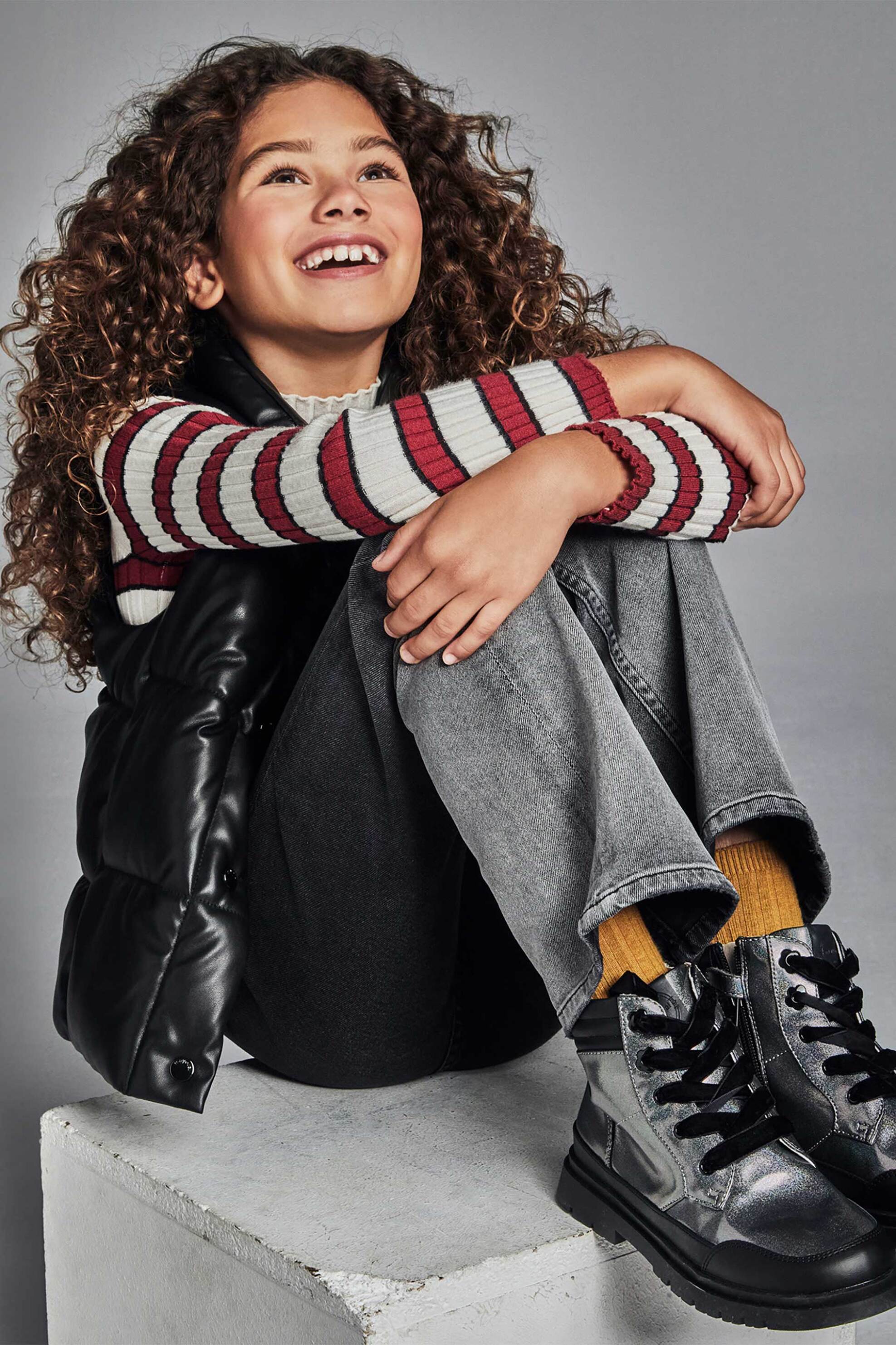 Mayoral παιδικό τζιν παντελόνι ντεγκραντέ - 7547 Μαύρο