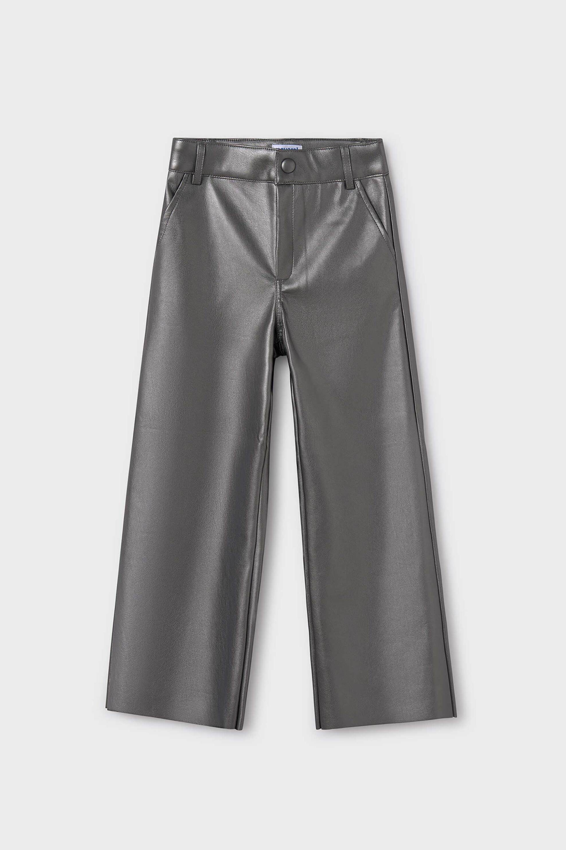 Mayoral παιδικό παντελόνι faux δέρμα - 7550 Γκρι