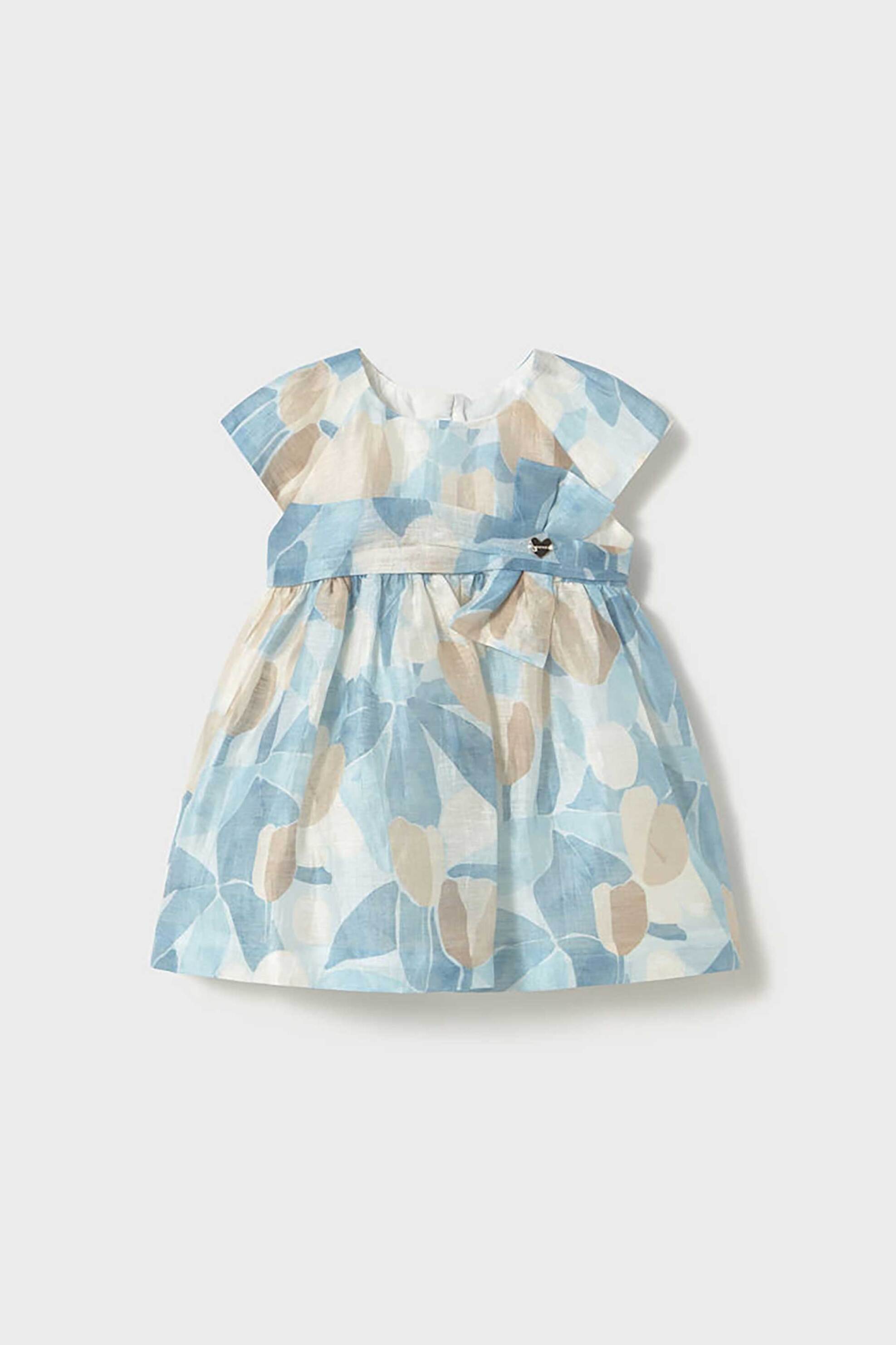Mayoral παιδικό φόρεμα με floral print - 1909-S25 Σιελ