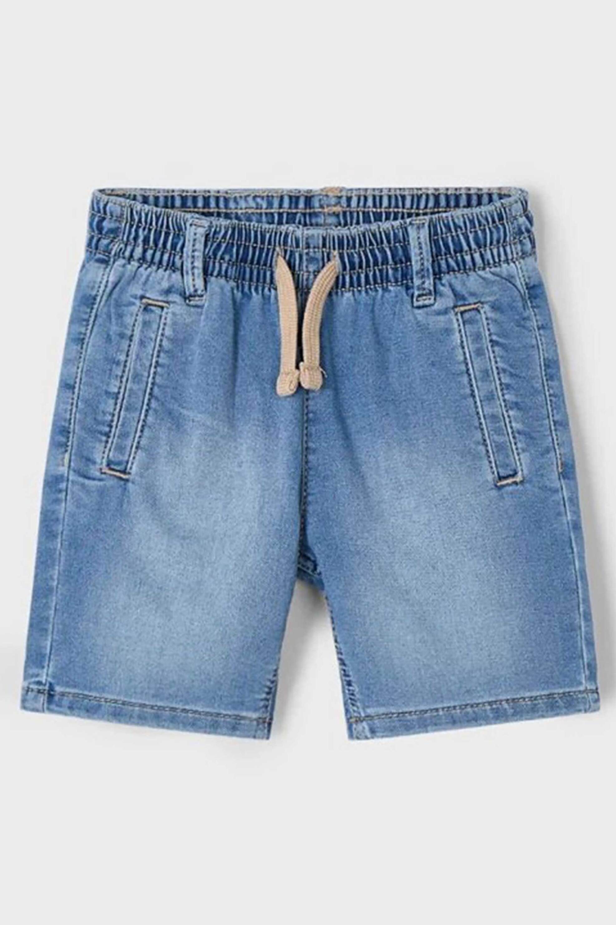 Mayoral παιδική denim βερμούδα με ελαστική μέση - 3222-S25 Denim Blue φωτογραφία