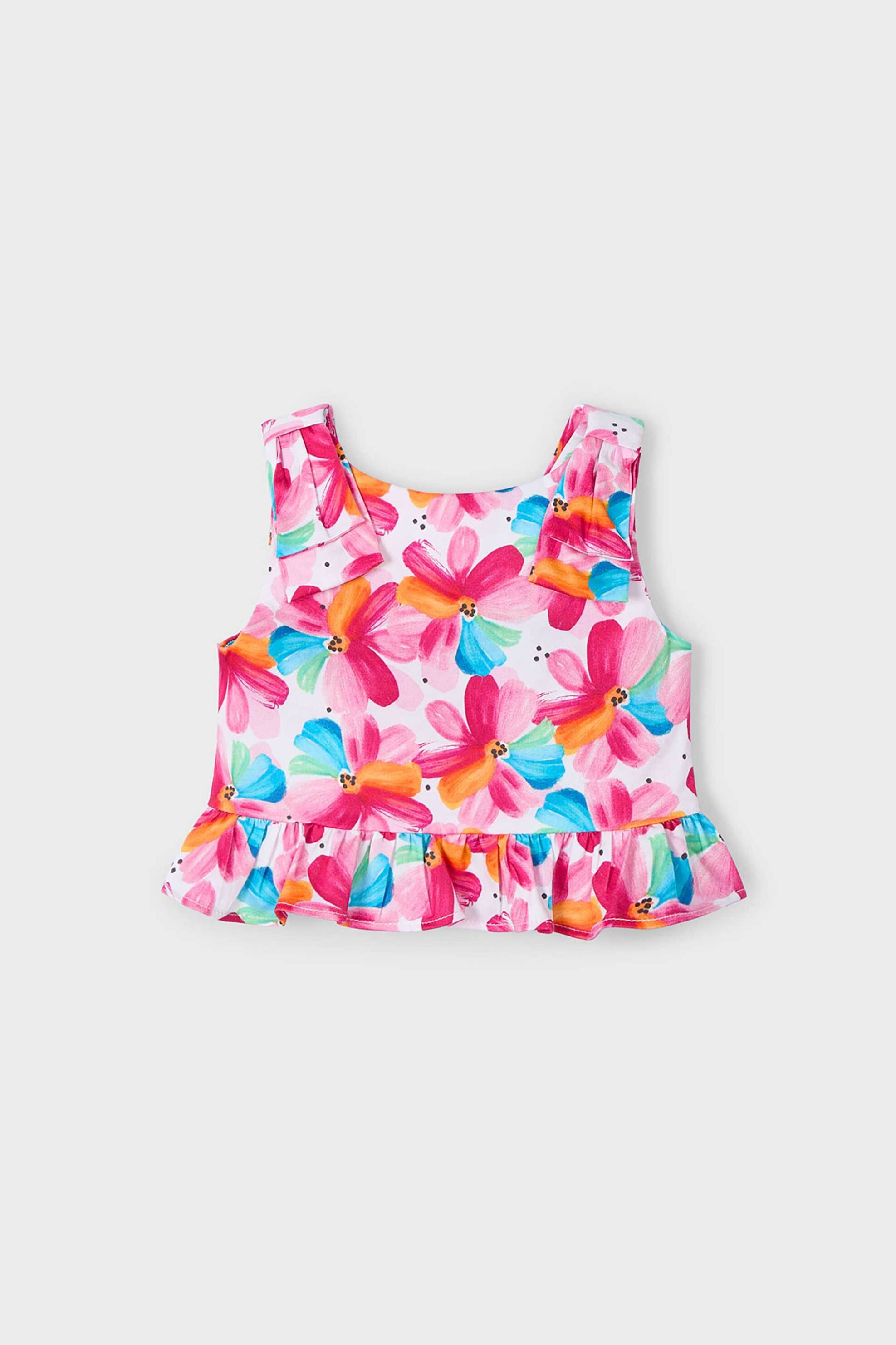 MAYORAL Mayoral παιδικό τοπ με all-over floral print - 3023-S25 Φούξια