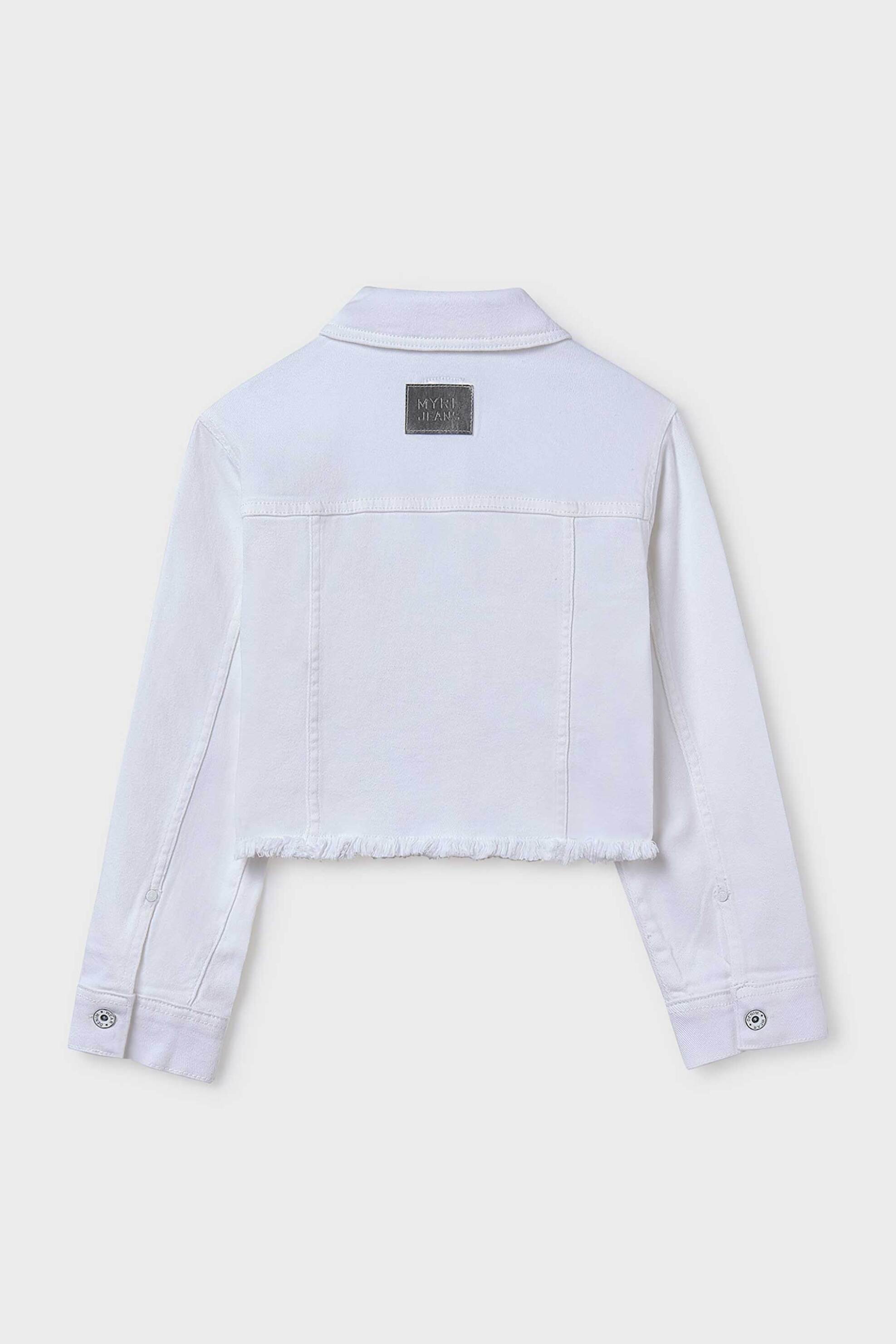 Mayoral παιδικό jacket με τσέπες στο στήθος και logo patch - 6406-S25 Εκρού φωτογραφία