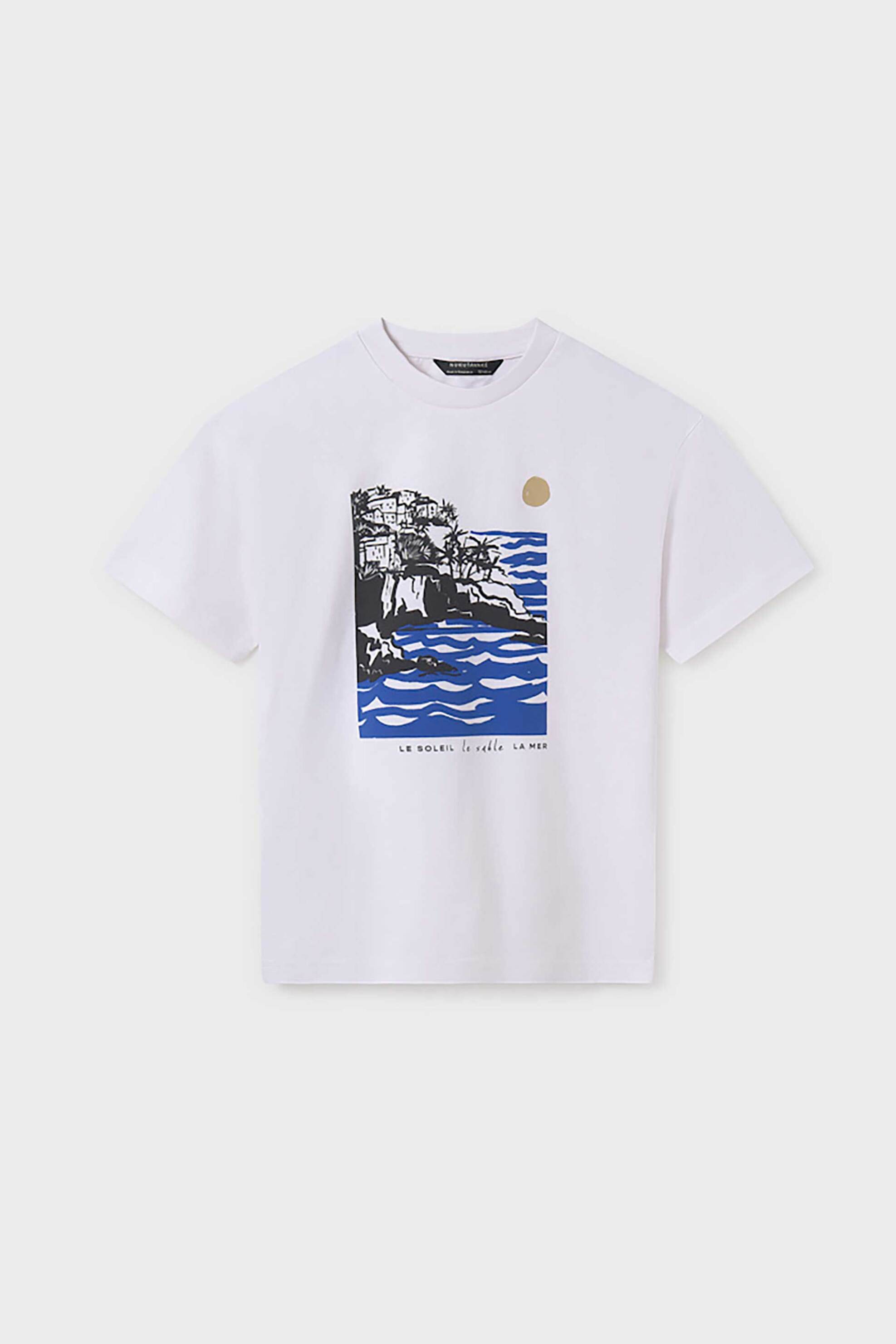 Mayoral παιδική μπλούζα με print - 6006-S25 Λευκό