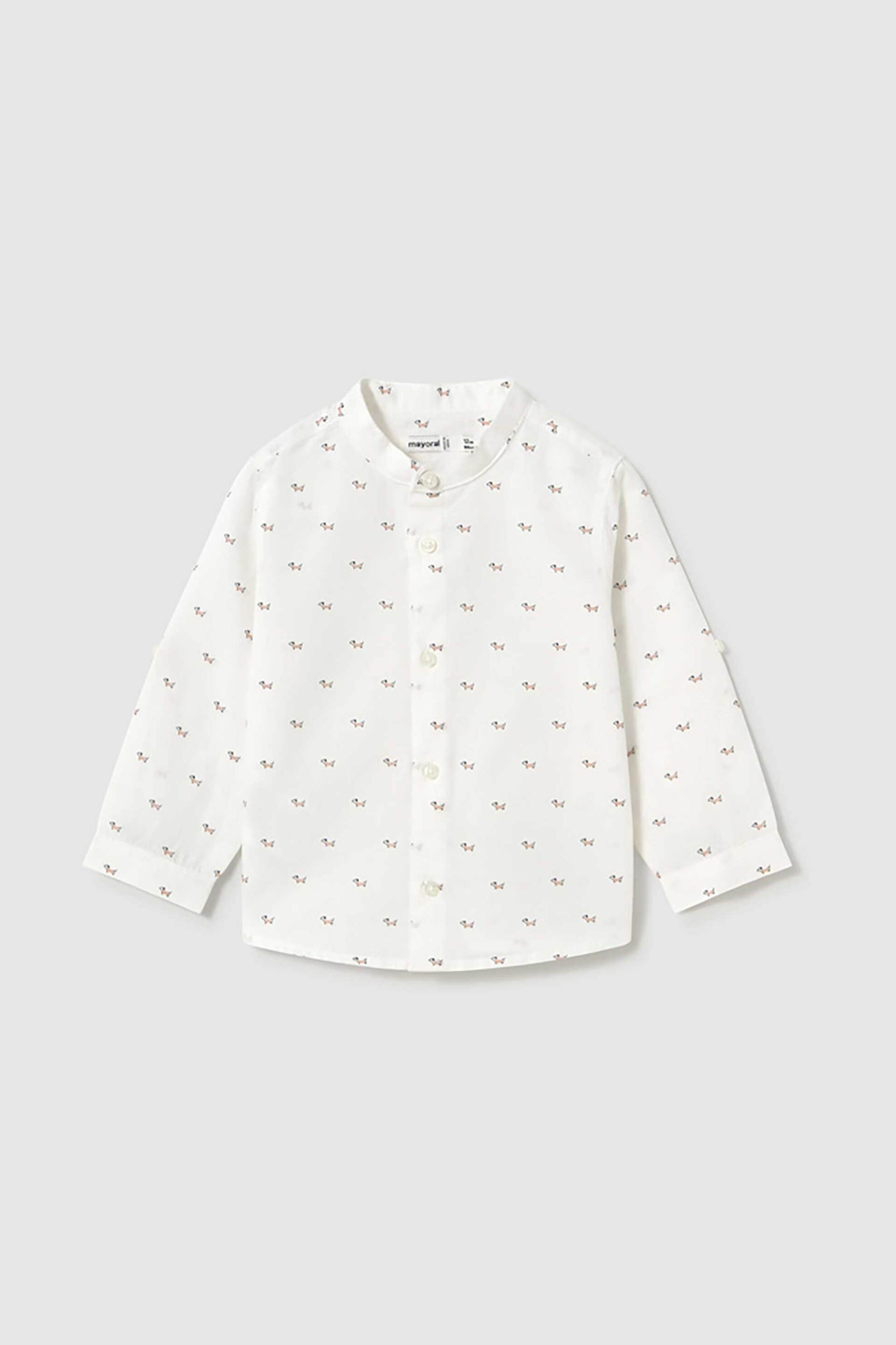 Mayoral παιδικό πουκάμισο με all-over print - 1115-S25 Λευκό