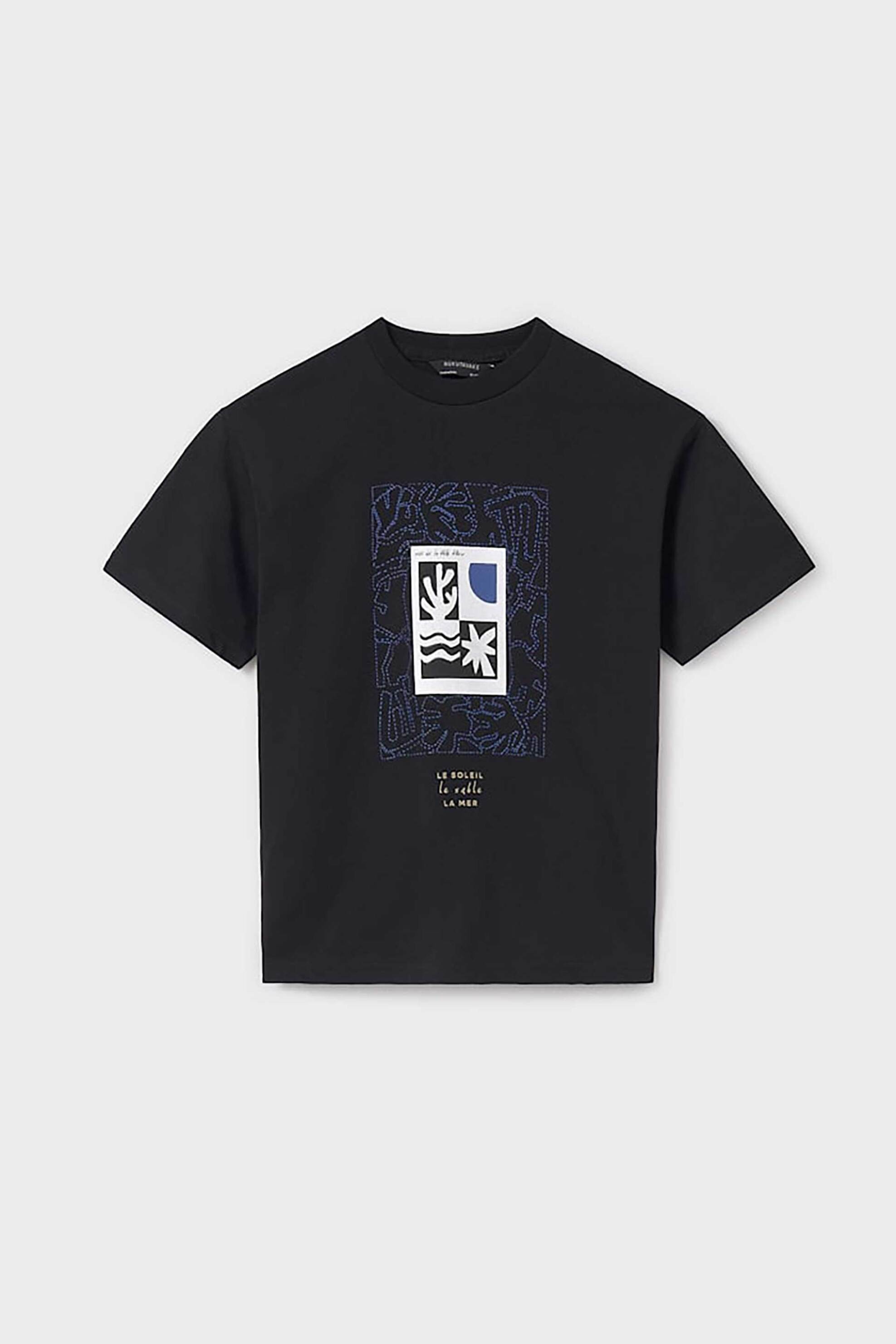 Mayoral παιδική μπλούζα με print - 6005-S25 Μαύρο