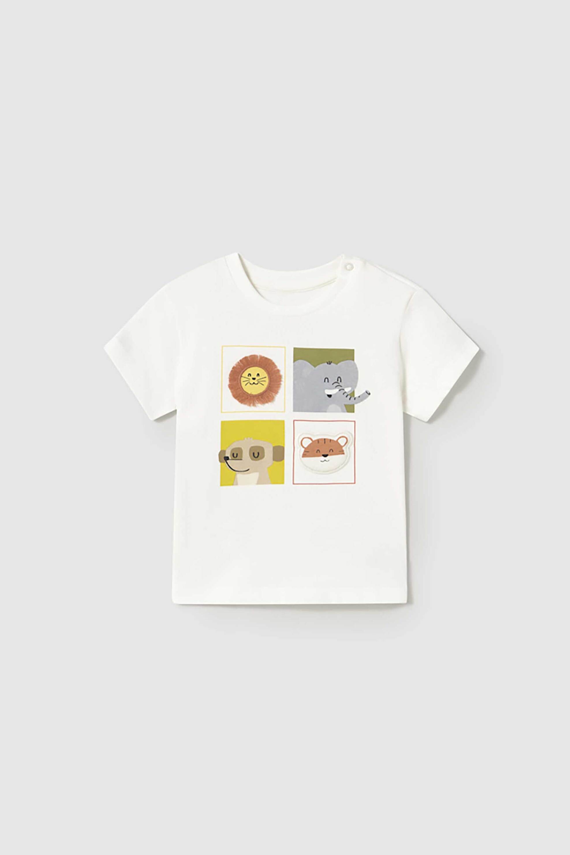 Mayoral παιδική μπλούζα με print - 1056-S25 Κρέμ