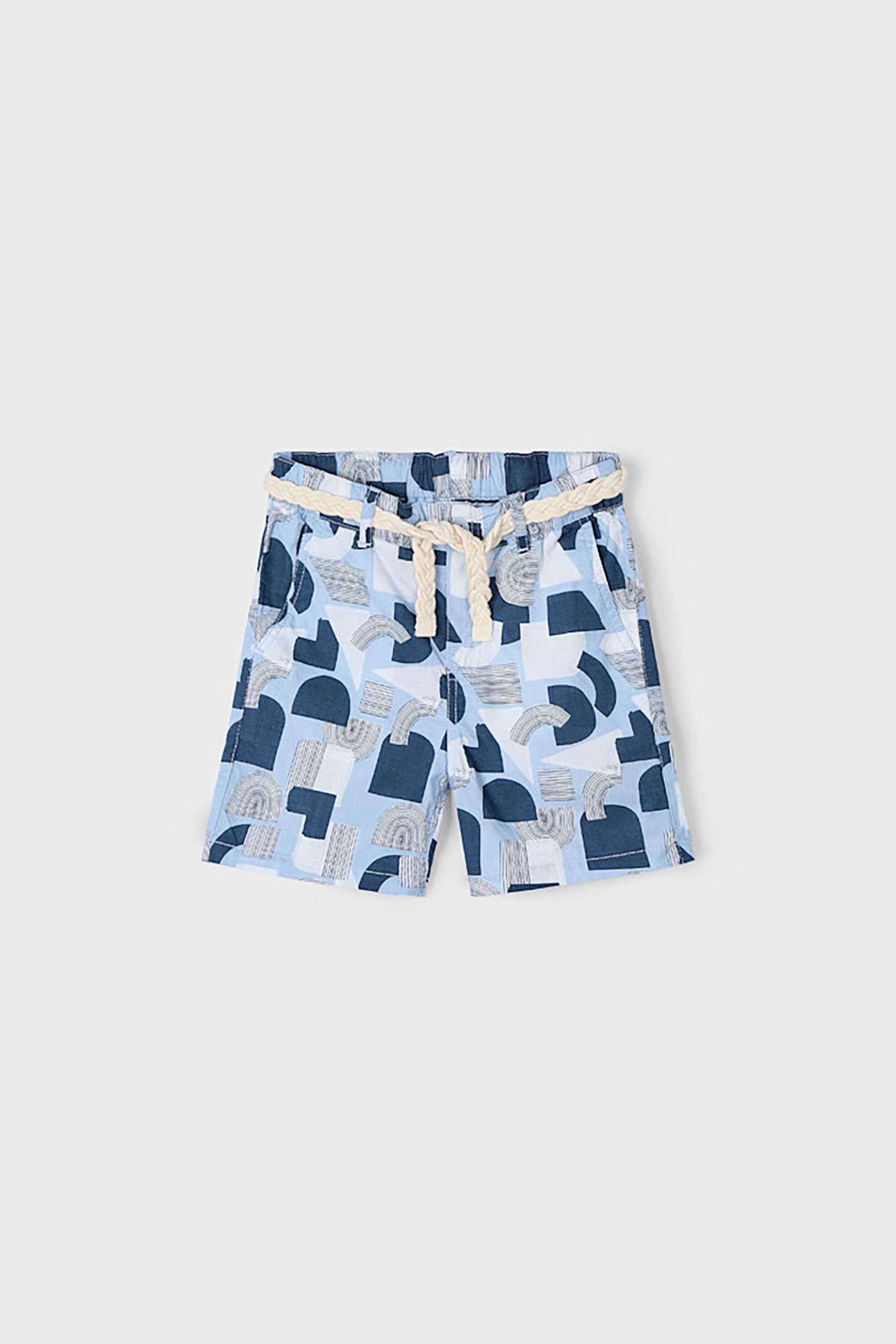 Mayoral παιδική βερμούδα με all-over print - 3221-S25 Σιελ