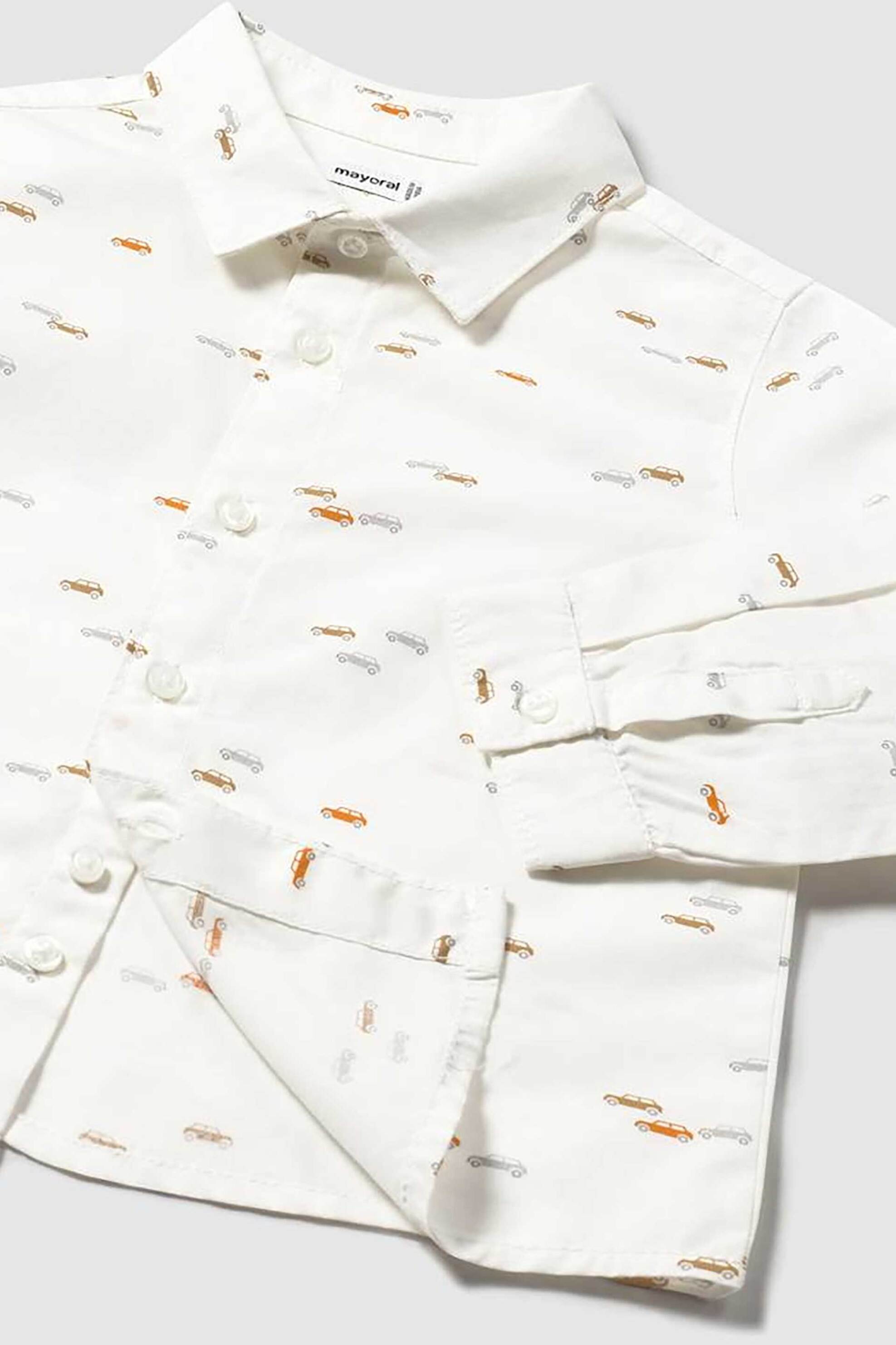Mayoral βρεφικό πουκάμισο με all-over print - 2107-W26 Εκρού φωτογραφία