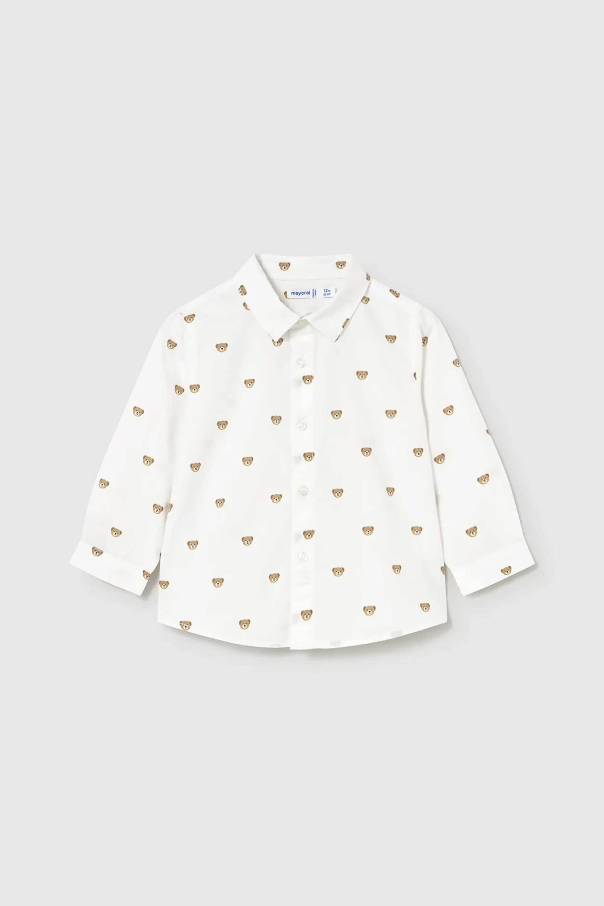 MAYORAL Mayoral βρεφικό πουκάμισο με all-over print - 2107-W26 Λευκό
