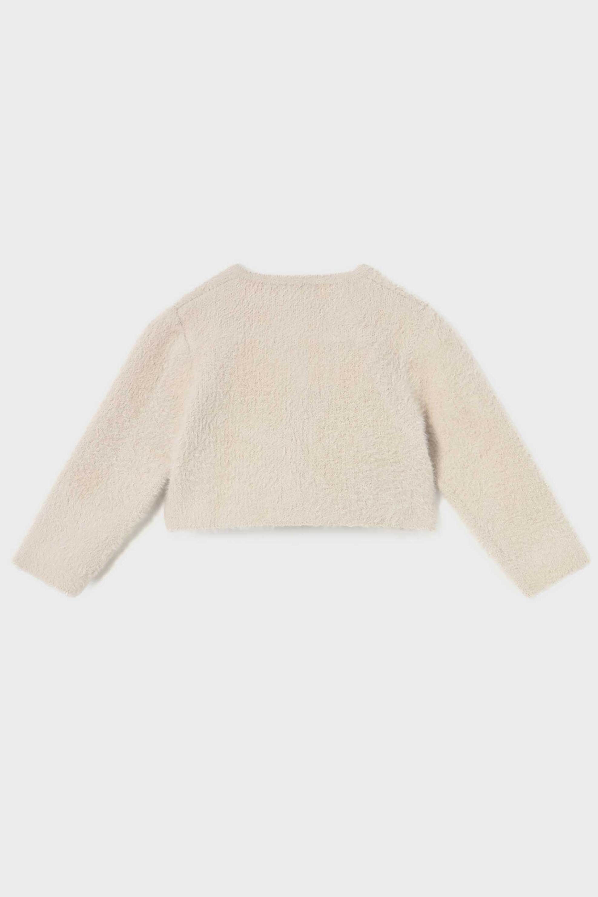 Mayoral βρεφική ζακέτα με faux γούνα - 2357-W26 Μπεζ φωτογραφία