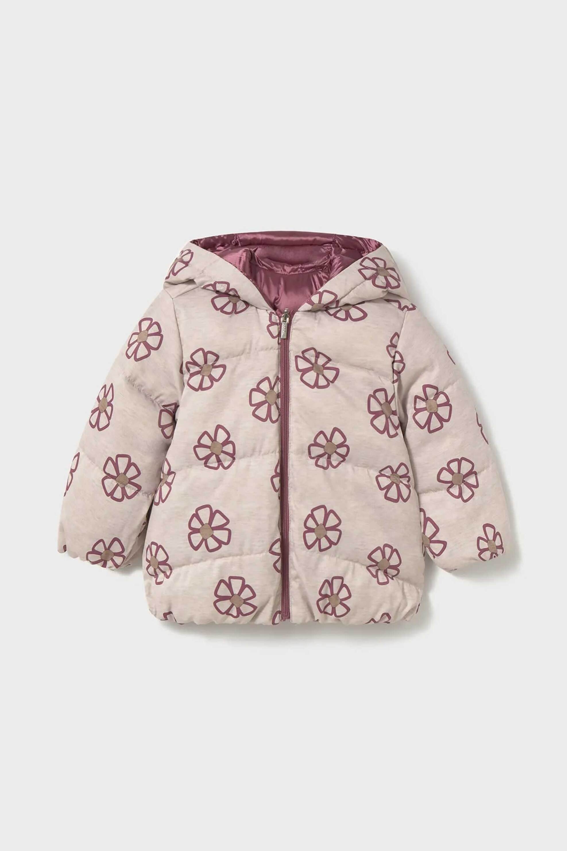 MAYORAL Mayoral βρεφικο μπουφάν με καπιτονέ σχέδιο και all-over print - 2437-W26 Ροζ