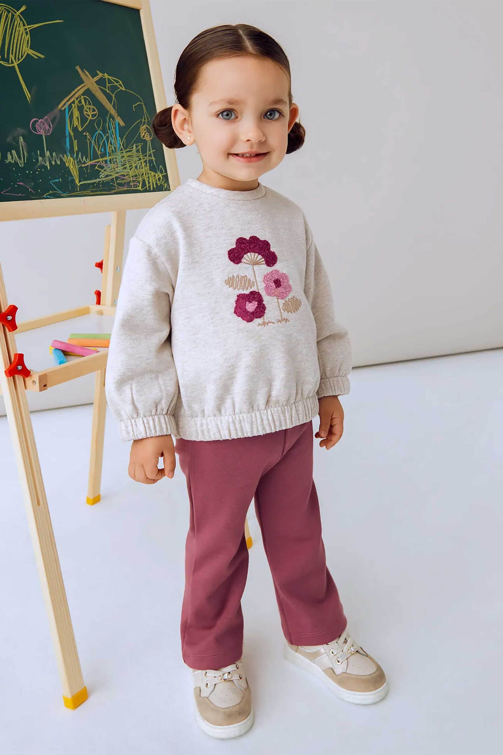 MAYORAL Mayoral βρεφικό σετ μπλούζα με κολάν (2 τεμάχια) - 2740-W26 Ροζ