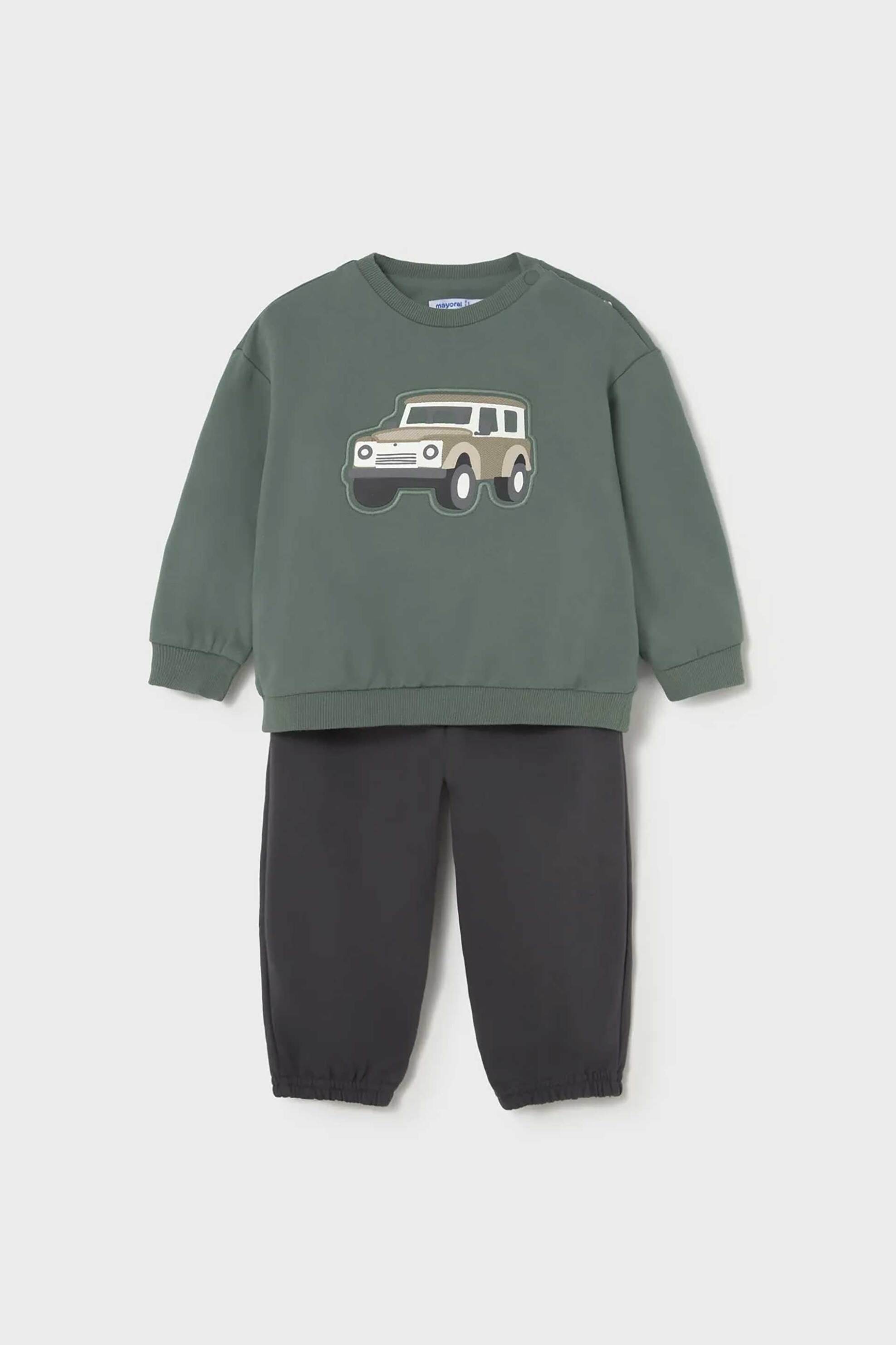 Mayoral βρεφικό σετ μπλούζα με παντελόνι φόρμας (2 τεμάχια) - 2838-W26 Πράσινο